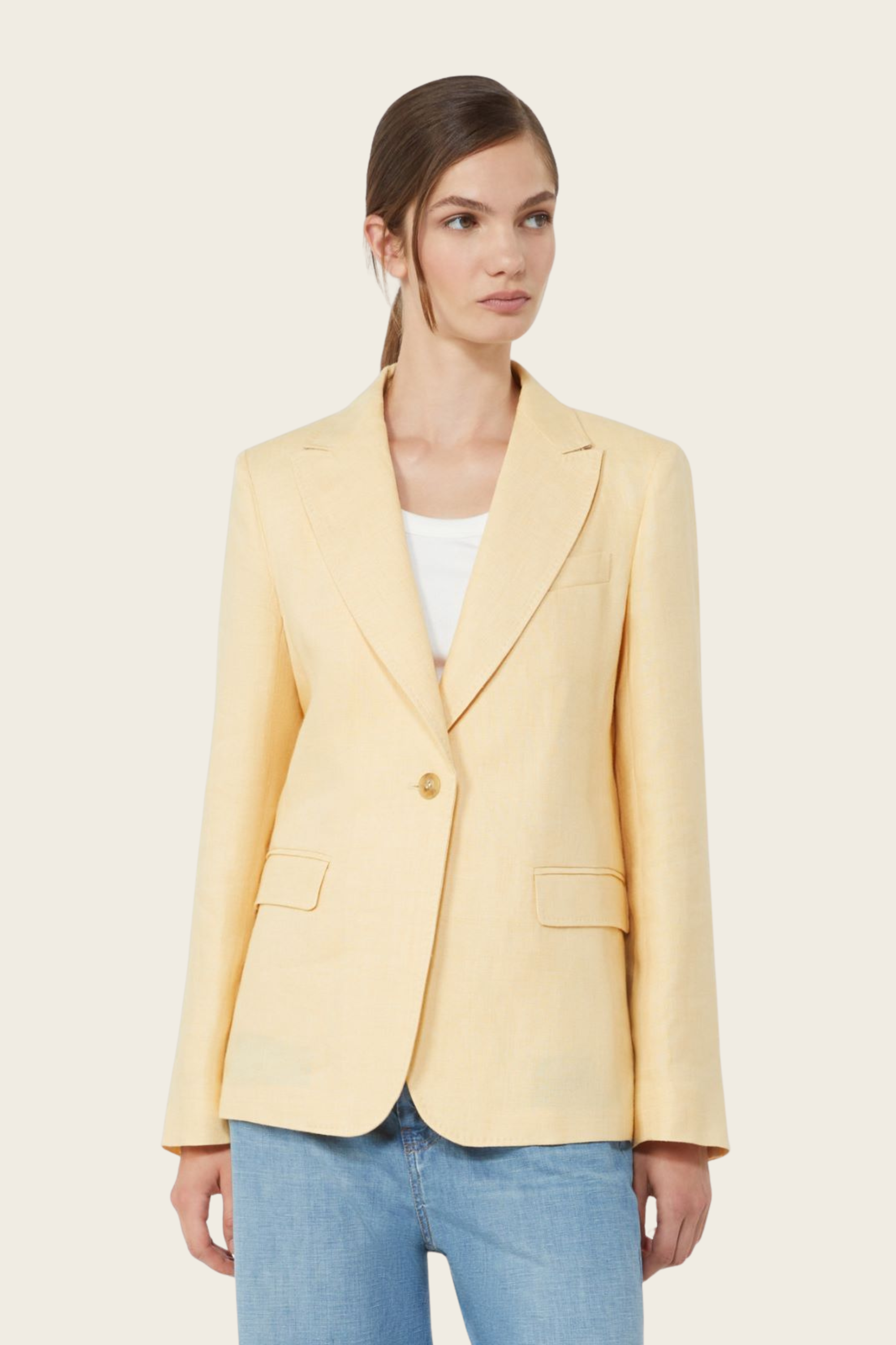 Nalut Linen Canvas Blazer - MaxMara