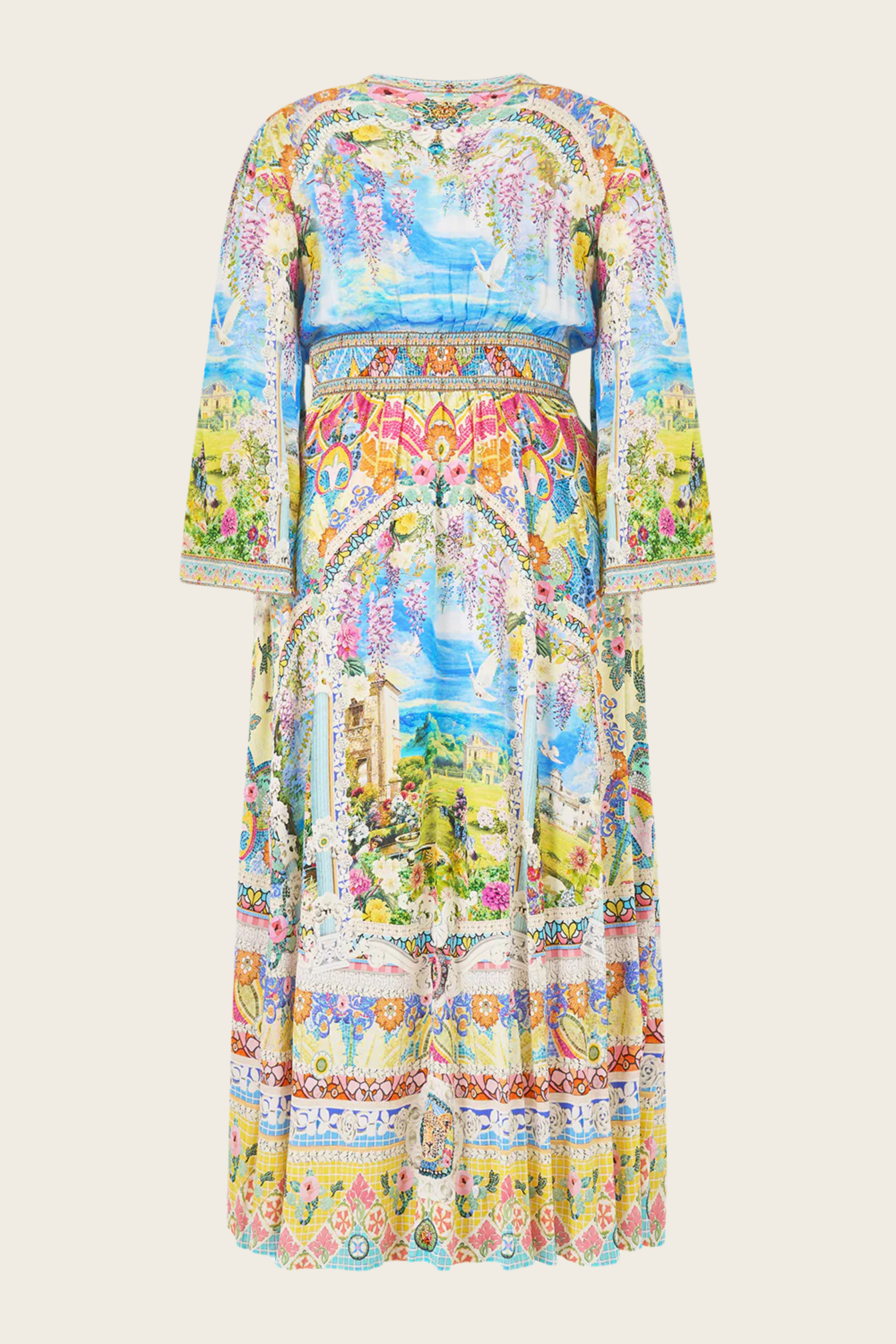 Kimono Sleeve Dress with Shirring Detail - Navas Nouveau - Camilla - ESPACE CANNELLE - SS26 - New Arrivals