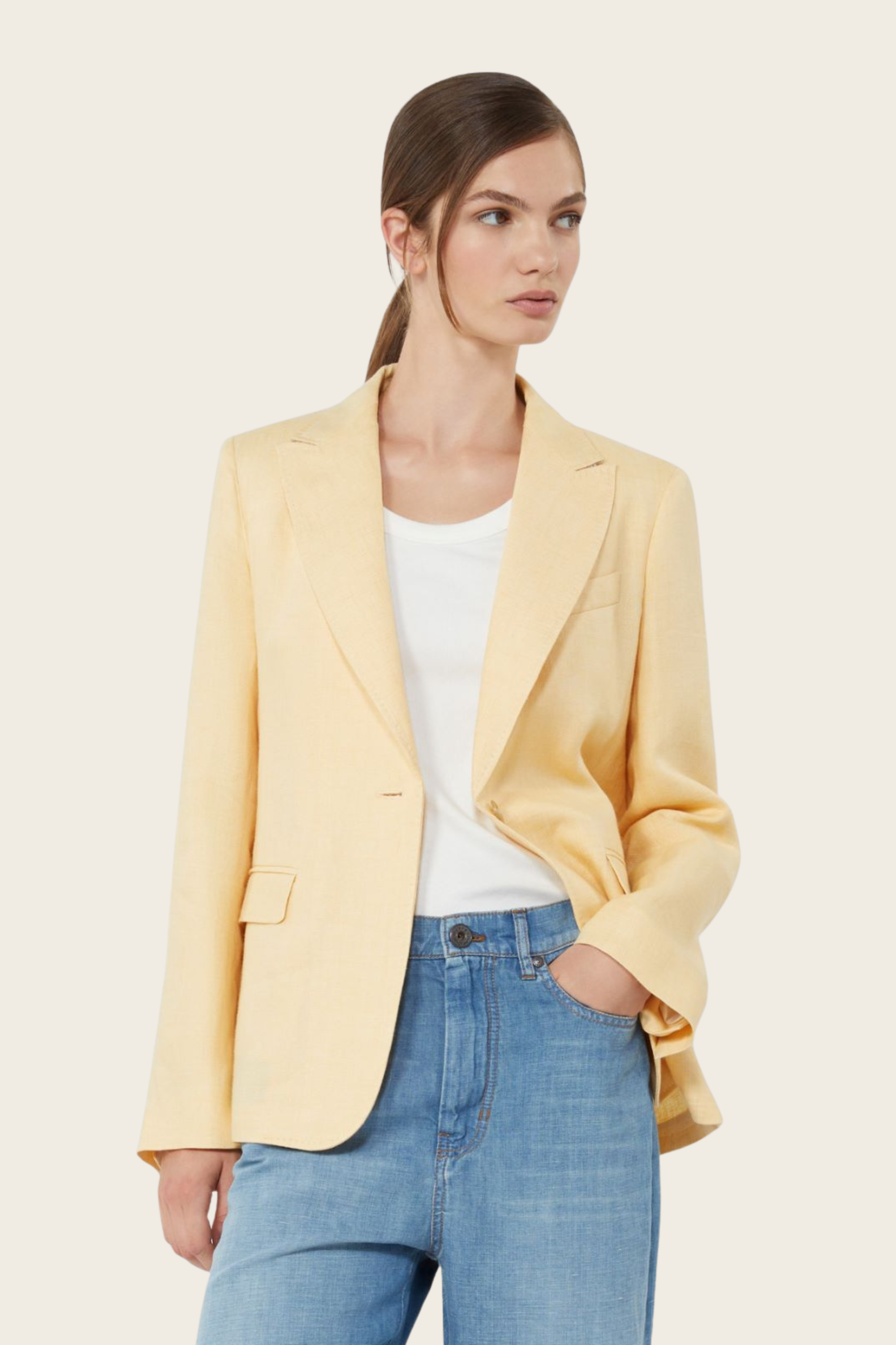 Nalut Linen Canvas Blazer - MaxMara