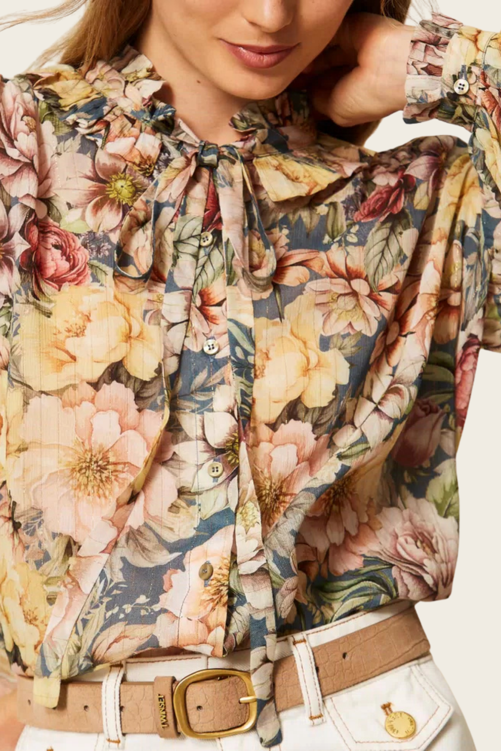 Floral Creponne Shirt - Twinset