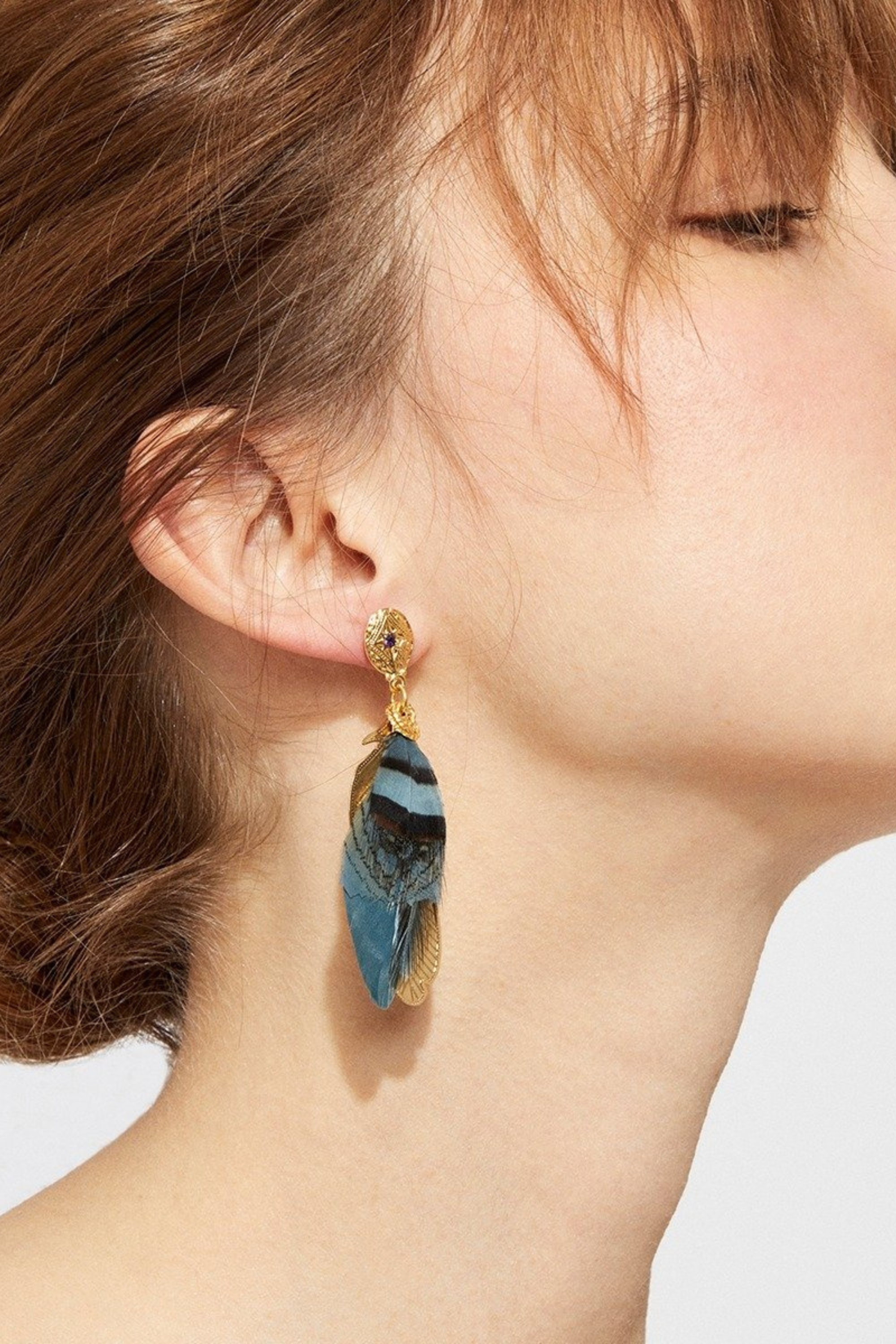 Sao earrings small size gold - Gas Bijoux