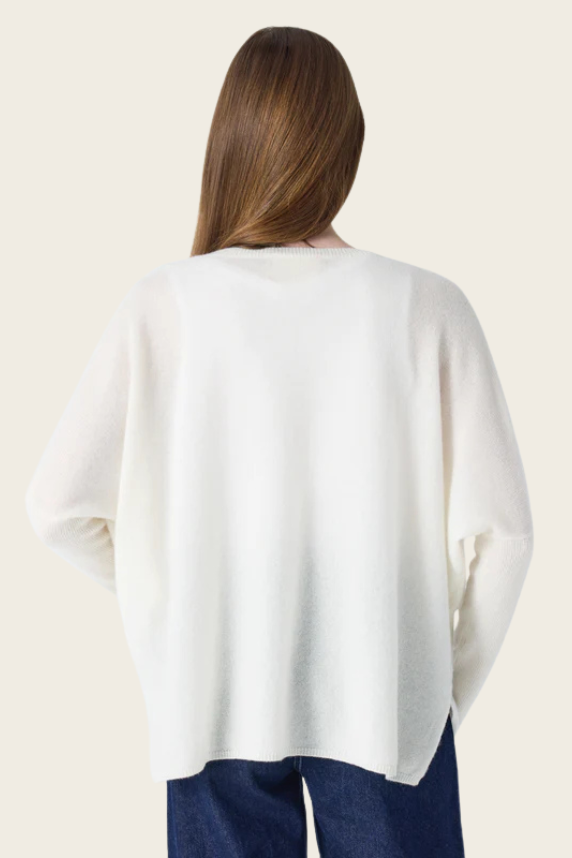 Camille V-neck cashmere poncho - Absolut Cashmere