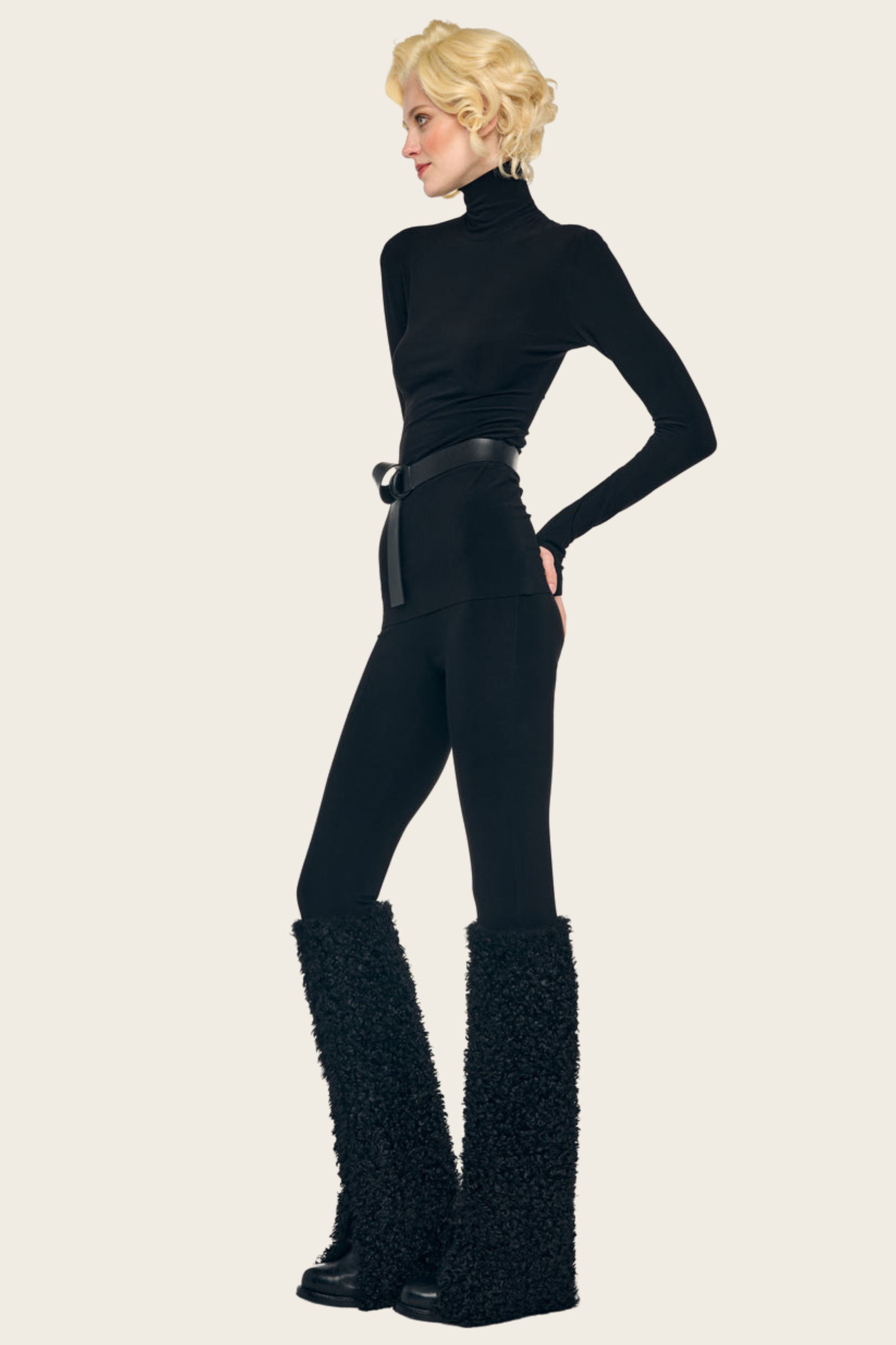 Long Sleeve Turtle Top - Norma Kamali