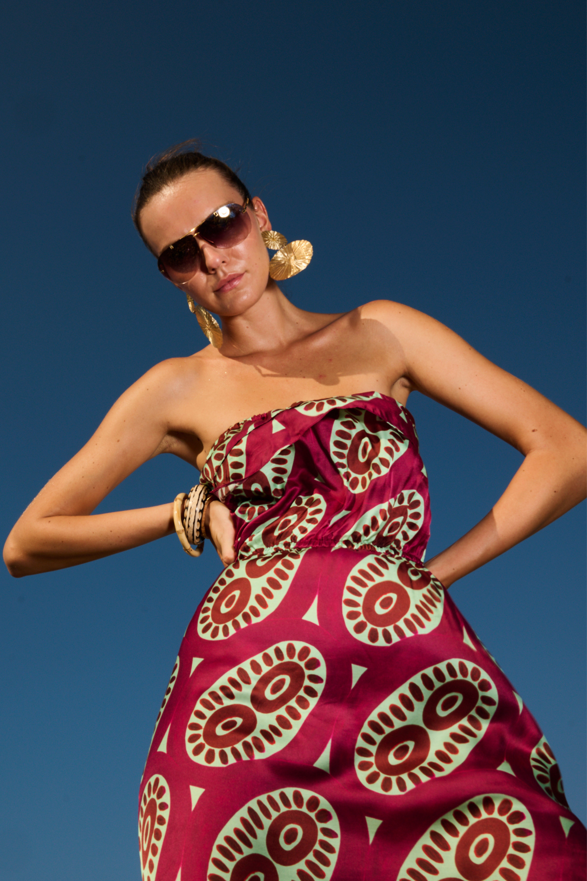 Strapless Printed Maxi Dress - Themisz - ESPACE CANNELLE - SS26 - New Arrivals
