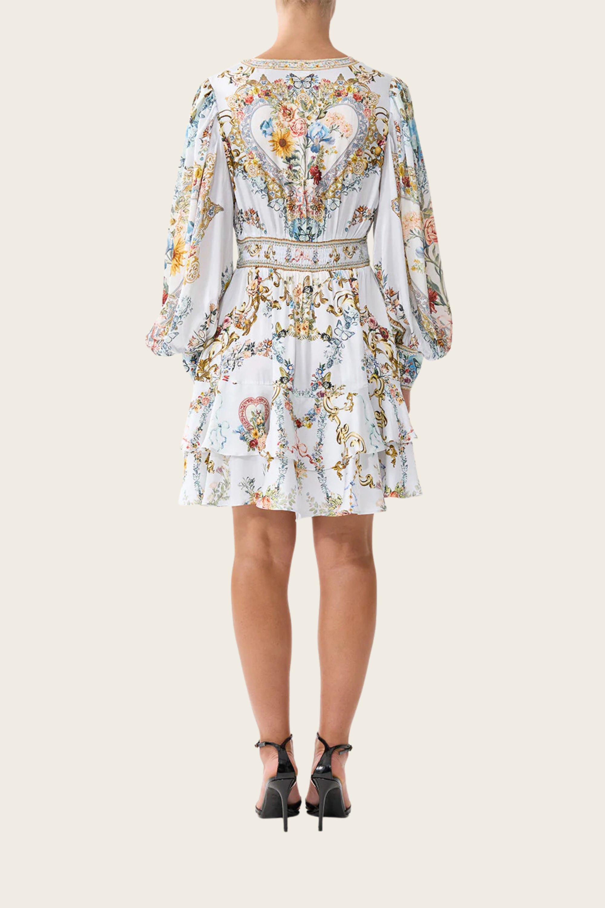 Button Front Frill Dress - Seville Sweetheart - Camilla