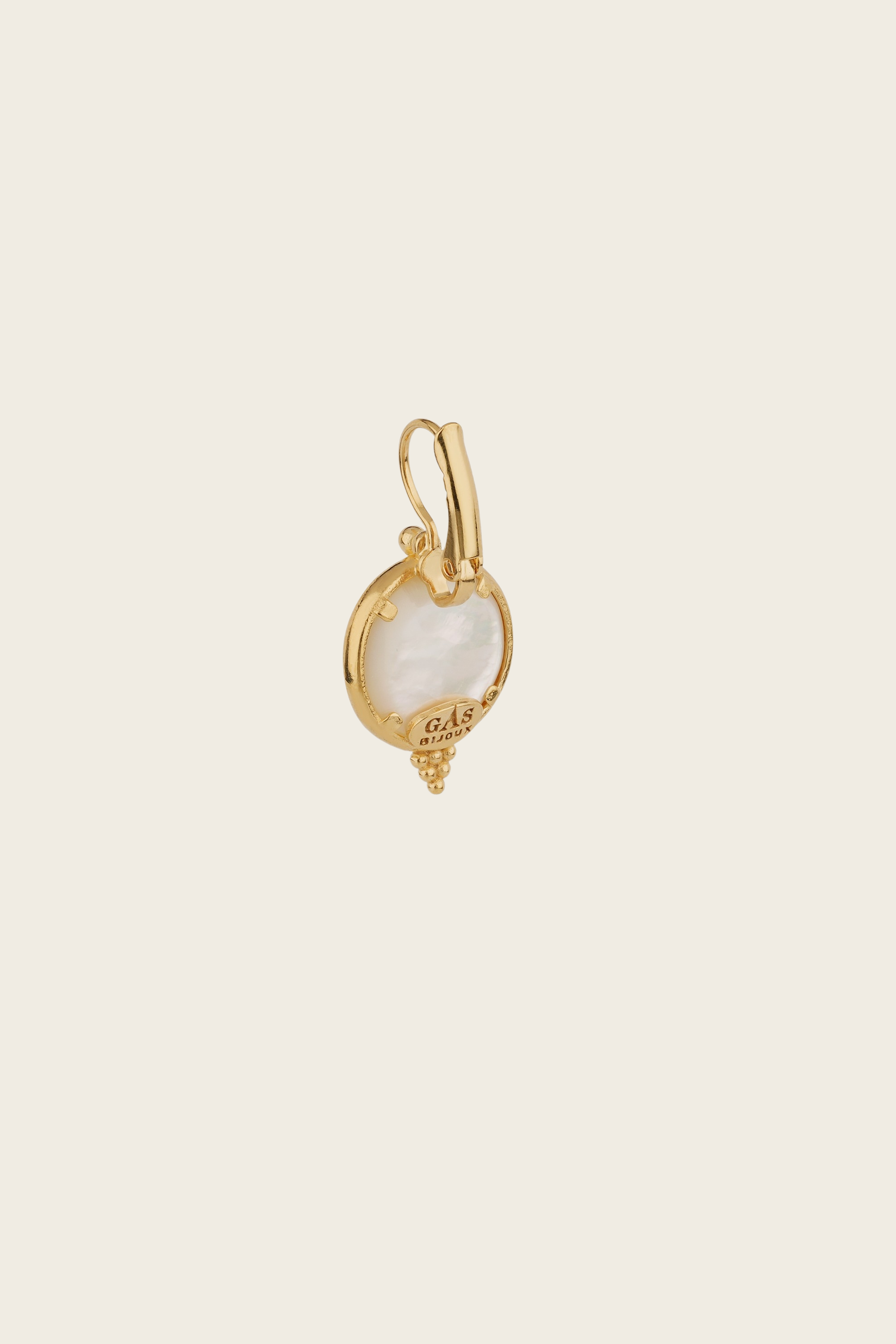 Serti earrings White Mother-of-pearl - Gas Bijoux