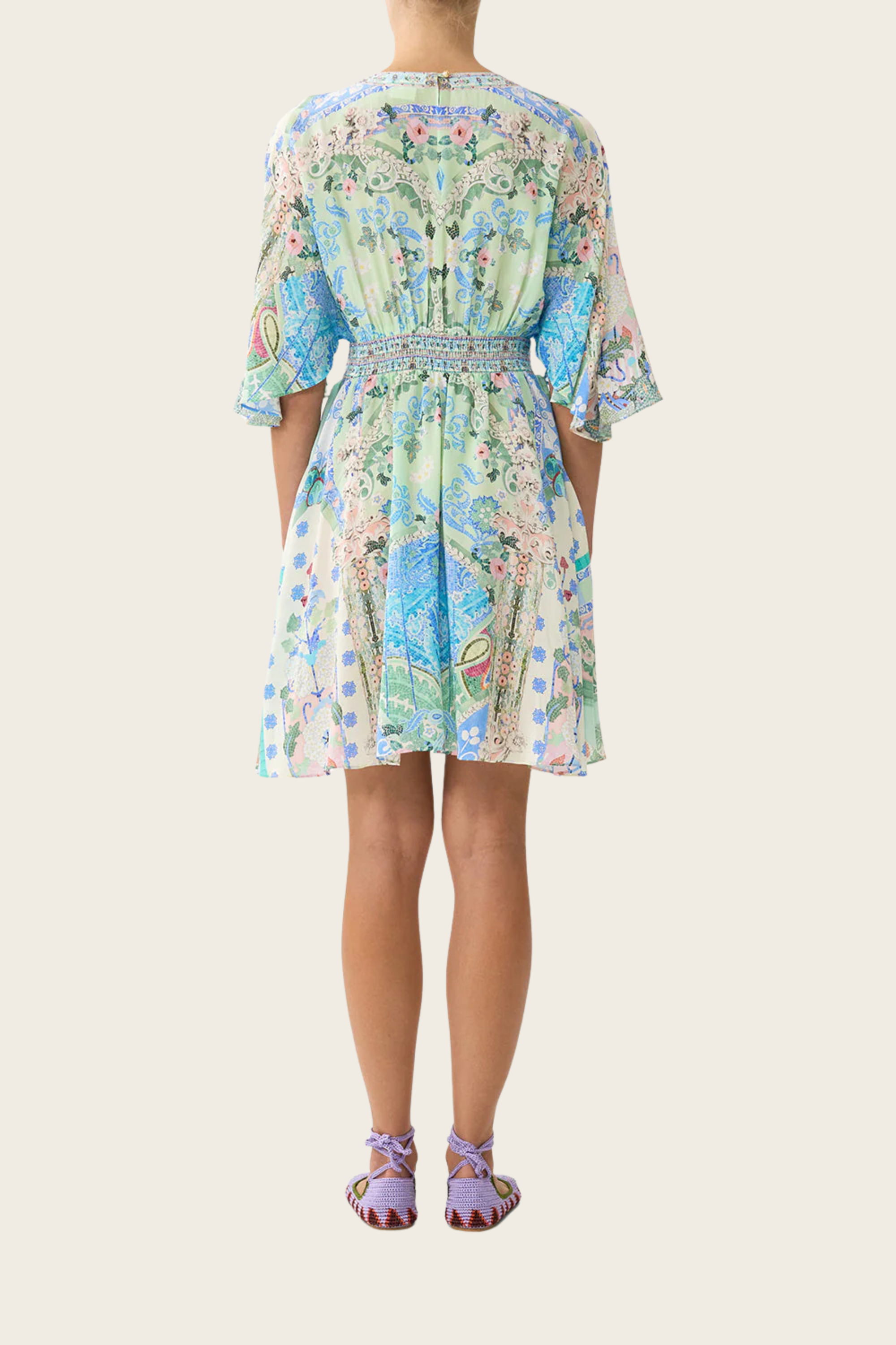 Short Waisted Dress - Midsummer Mosaics - Camilla