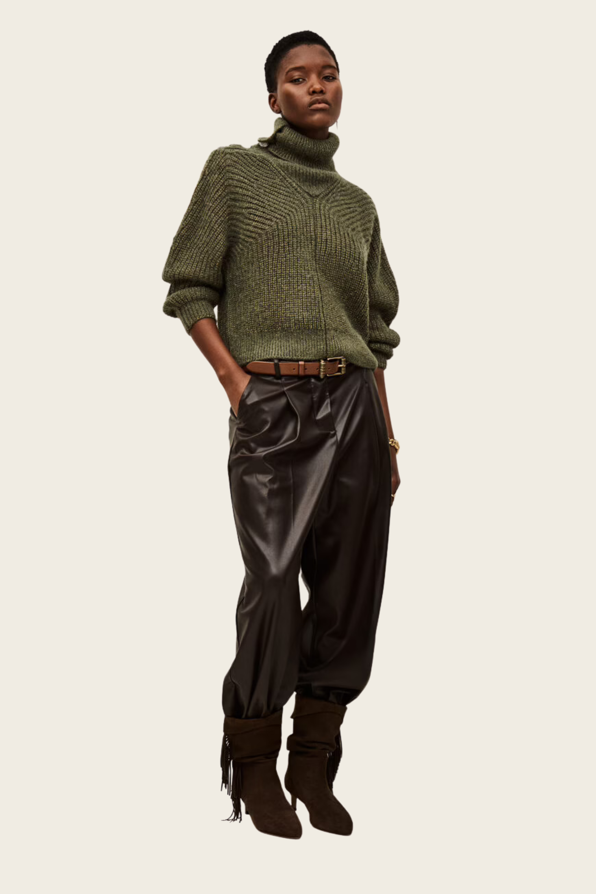 Roumane Jumper - Ba&Sh, Composition: 38% Polyamide, 37% Alpaca, 25% Polyester, Soft, textured knit, New Arrivals, Espace Cannelle, FW25