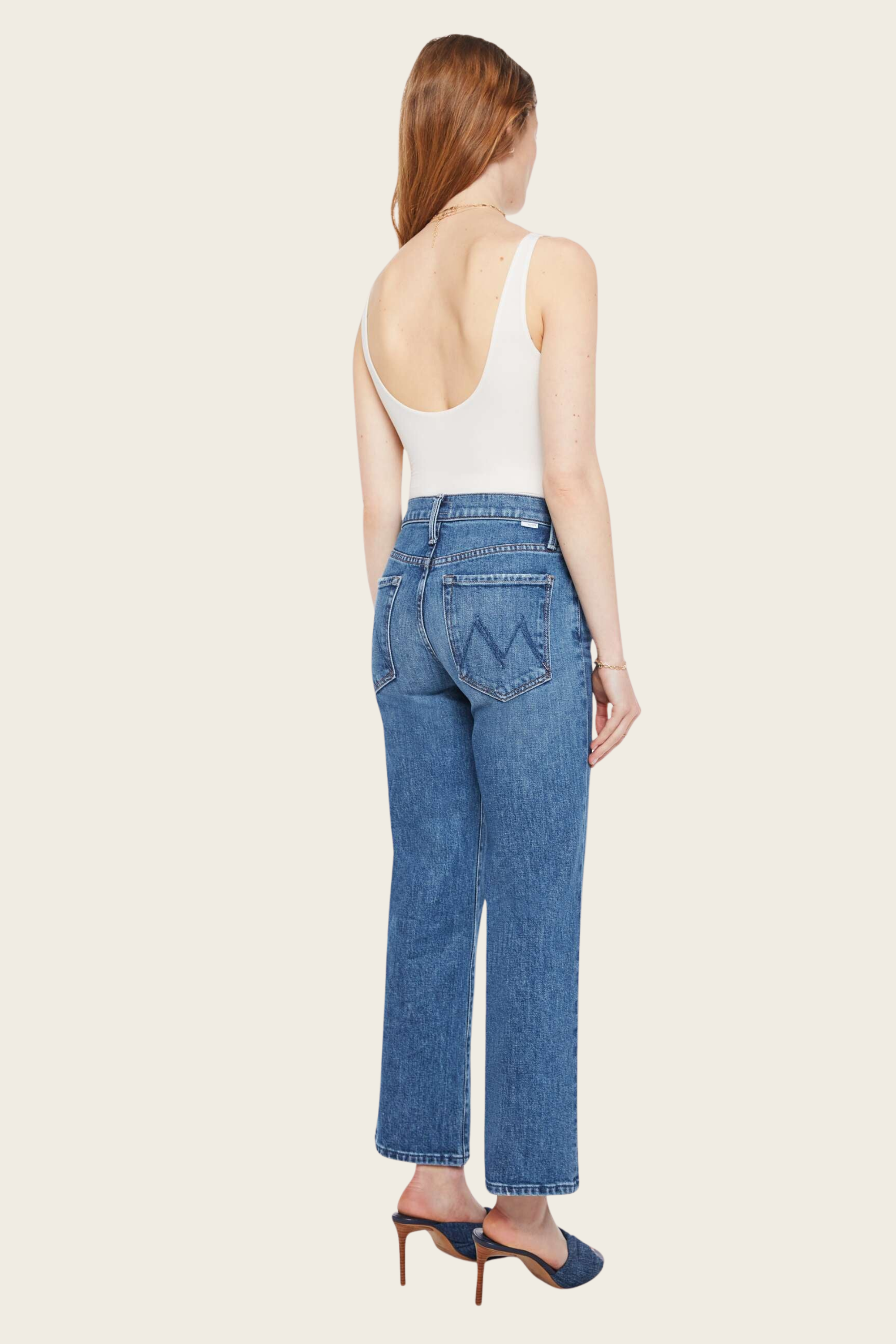 The Mid Rise Rambler Zip Ankle / Tambourine Man - Mother - ESPACE CANNELLE - New Arrivals - SS26