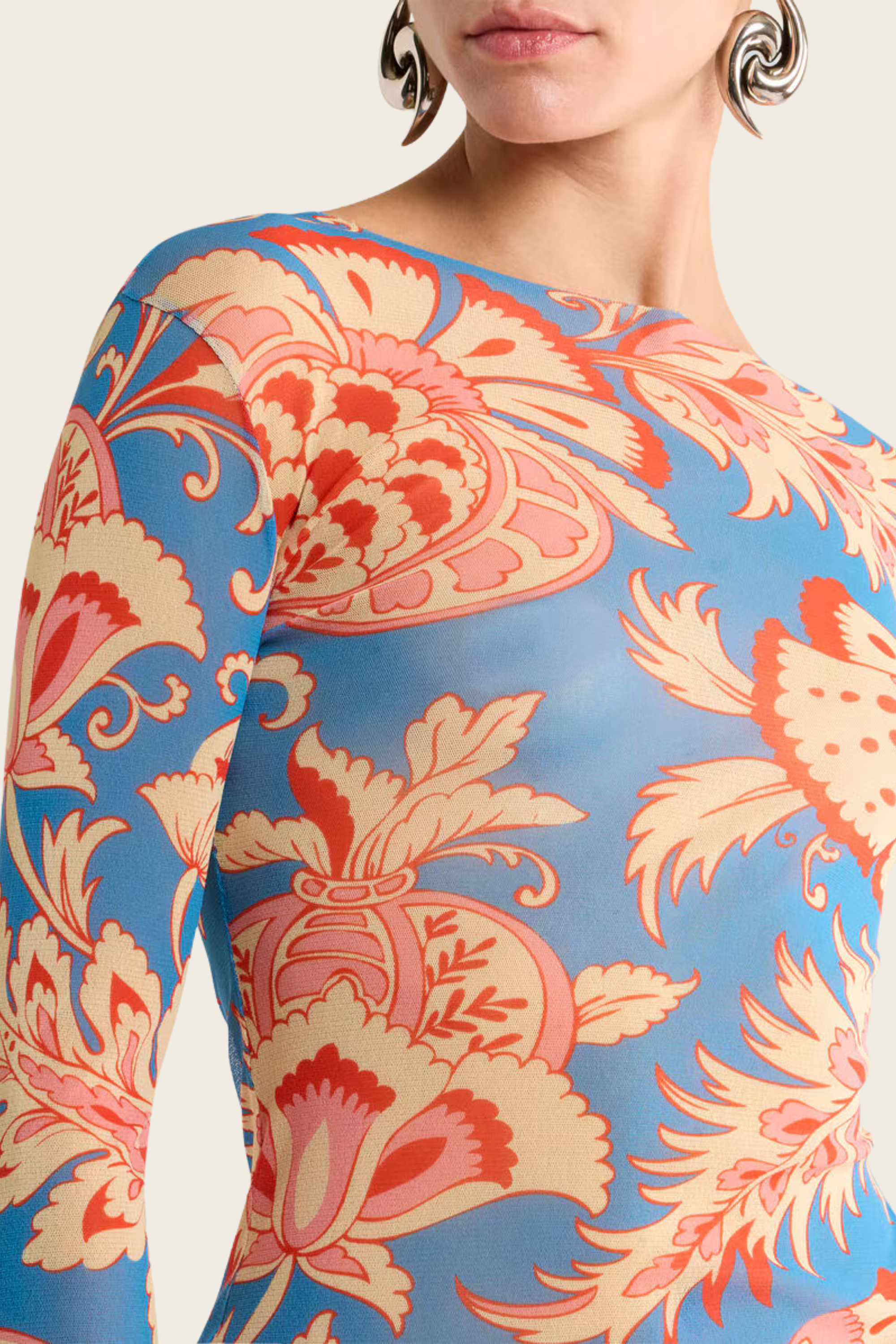 Floral Motif Tulle Top - Etro - ESPACE CANNELLE - New Arrivals - SS26
