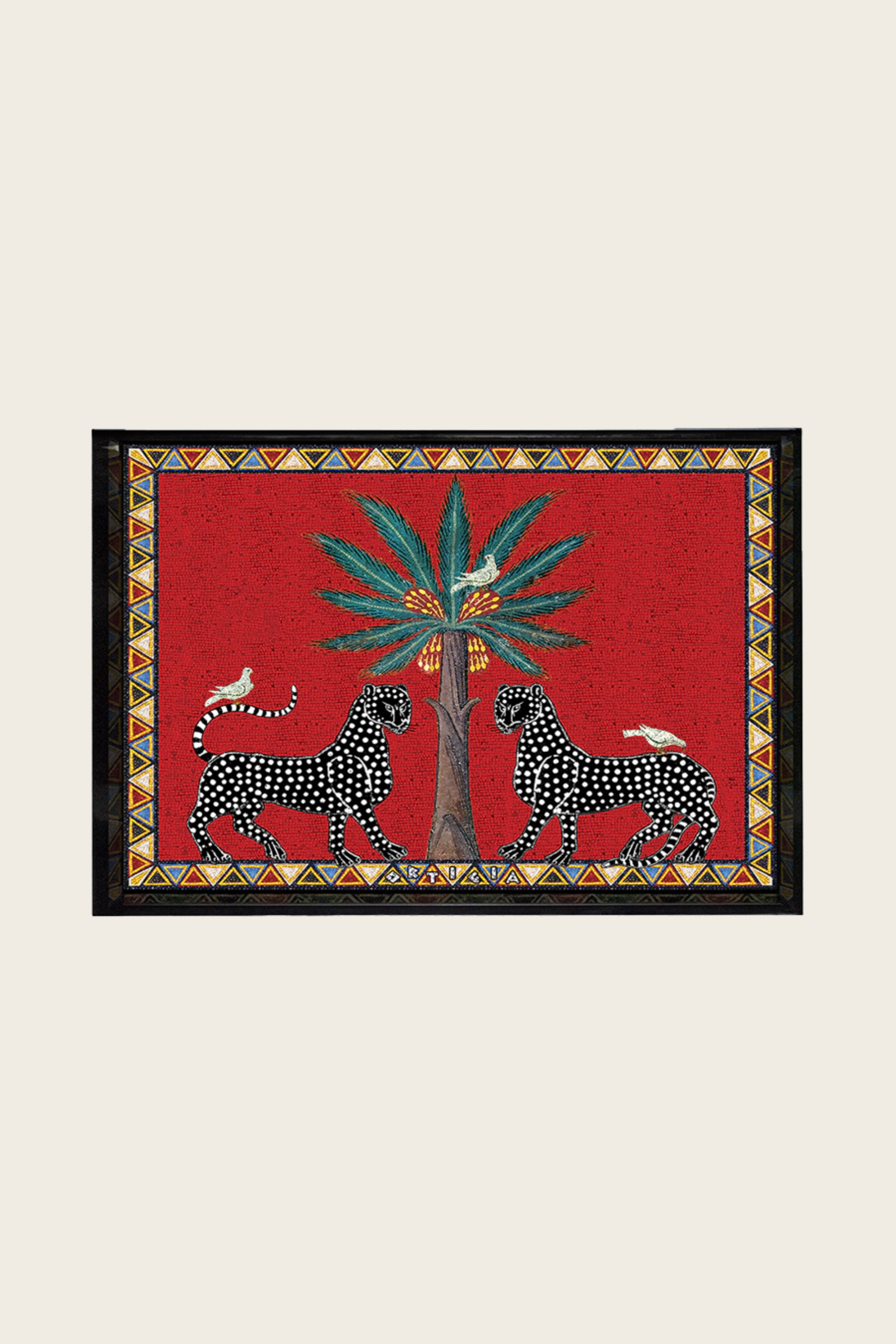 Tabuleiro Red Mosaico Medium (30,5 x 22,5 cm) — Ortigia Sicilia