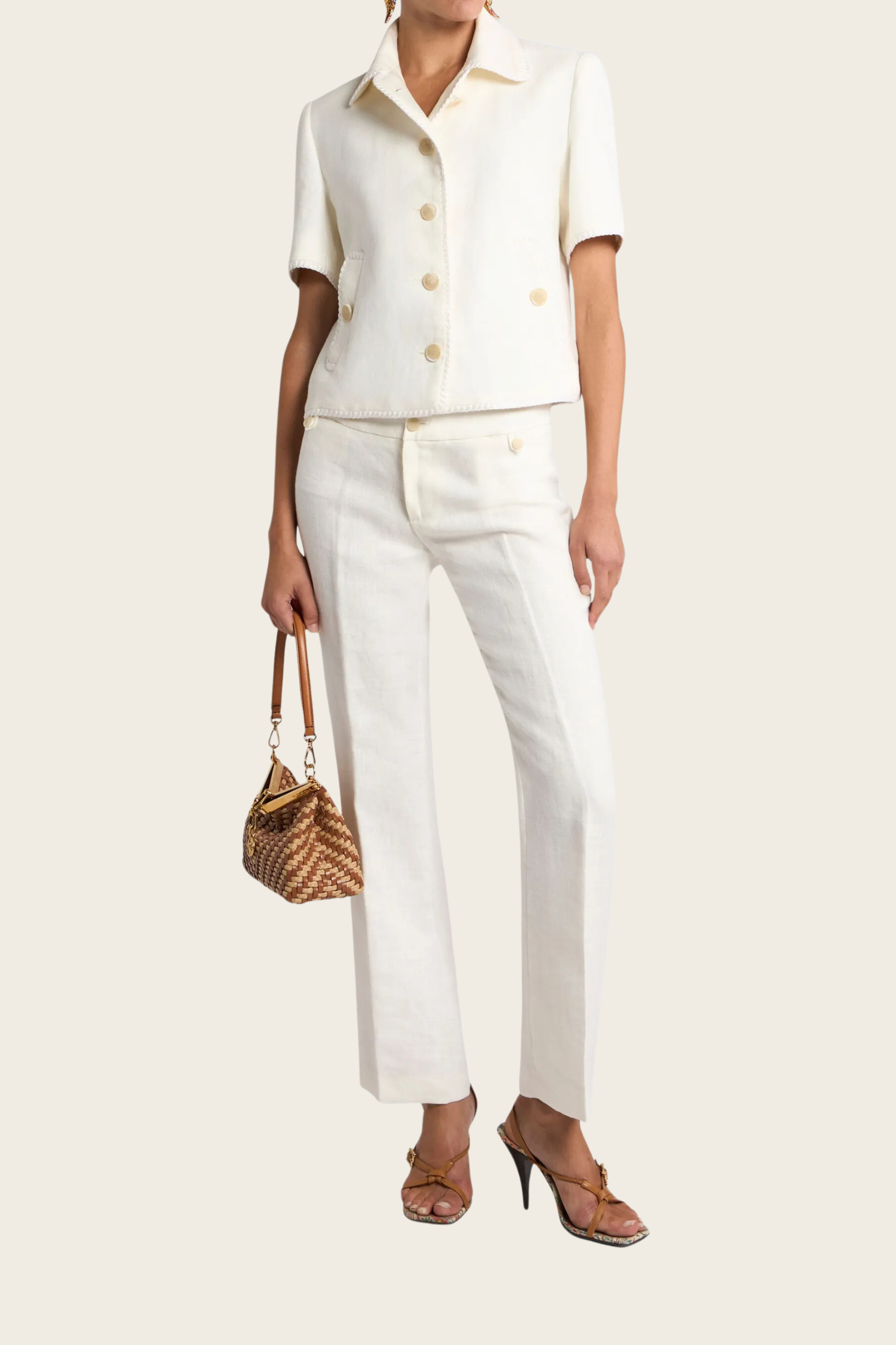 Pegaso-buttons short-sleeve jacket - Etro