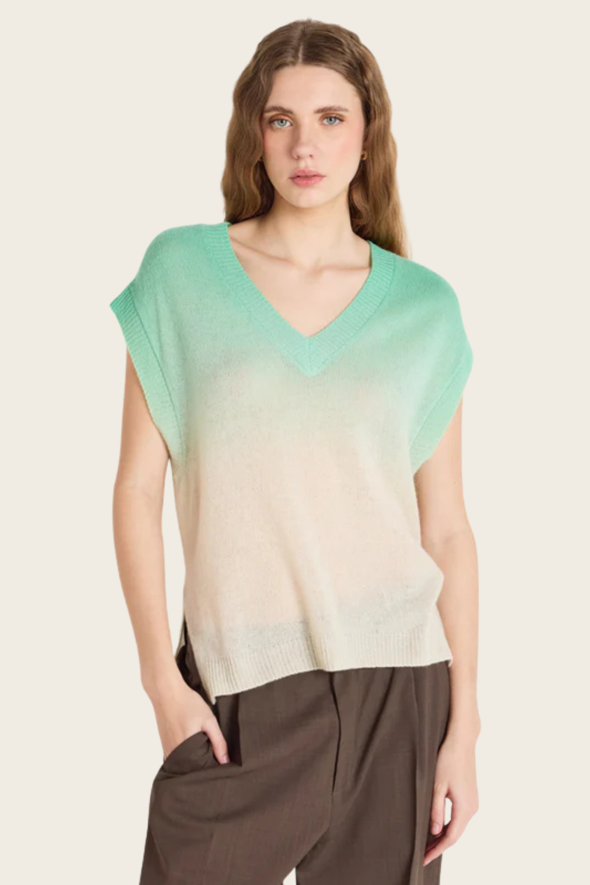 Samantha Sleeveless Sweater - Absolut Cashmere