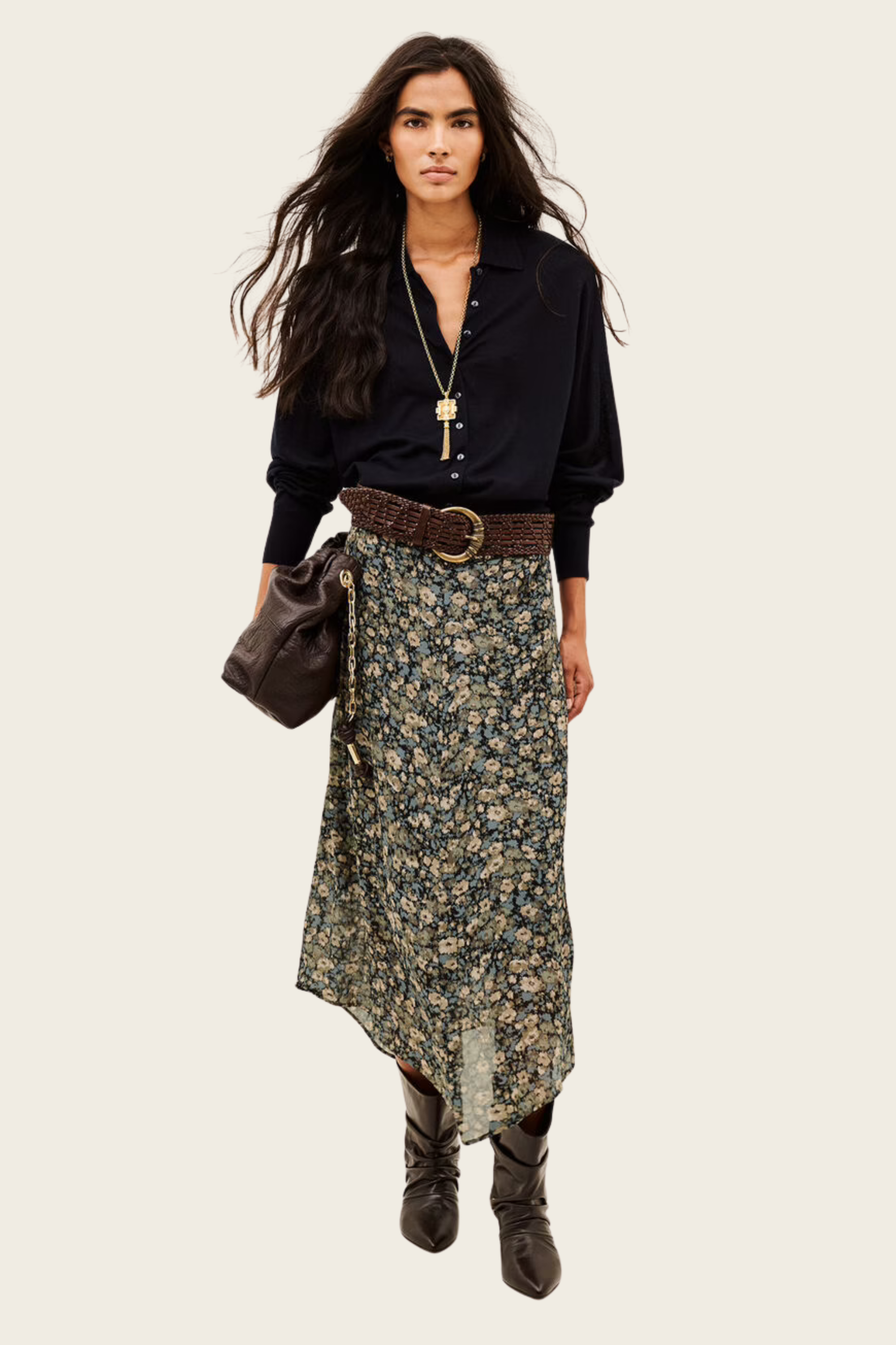 Klap Midi Skirt - Ba&Sh
