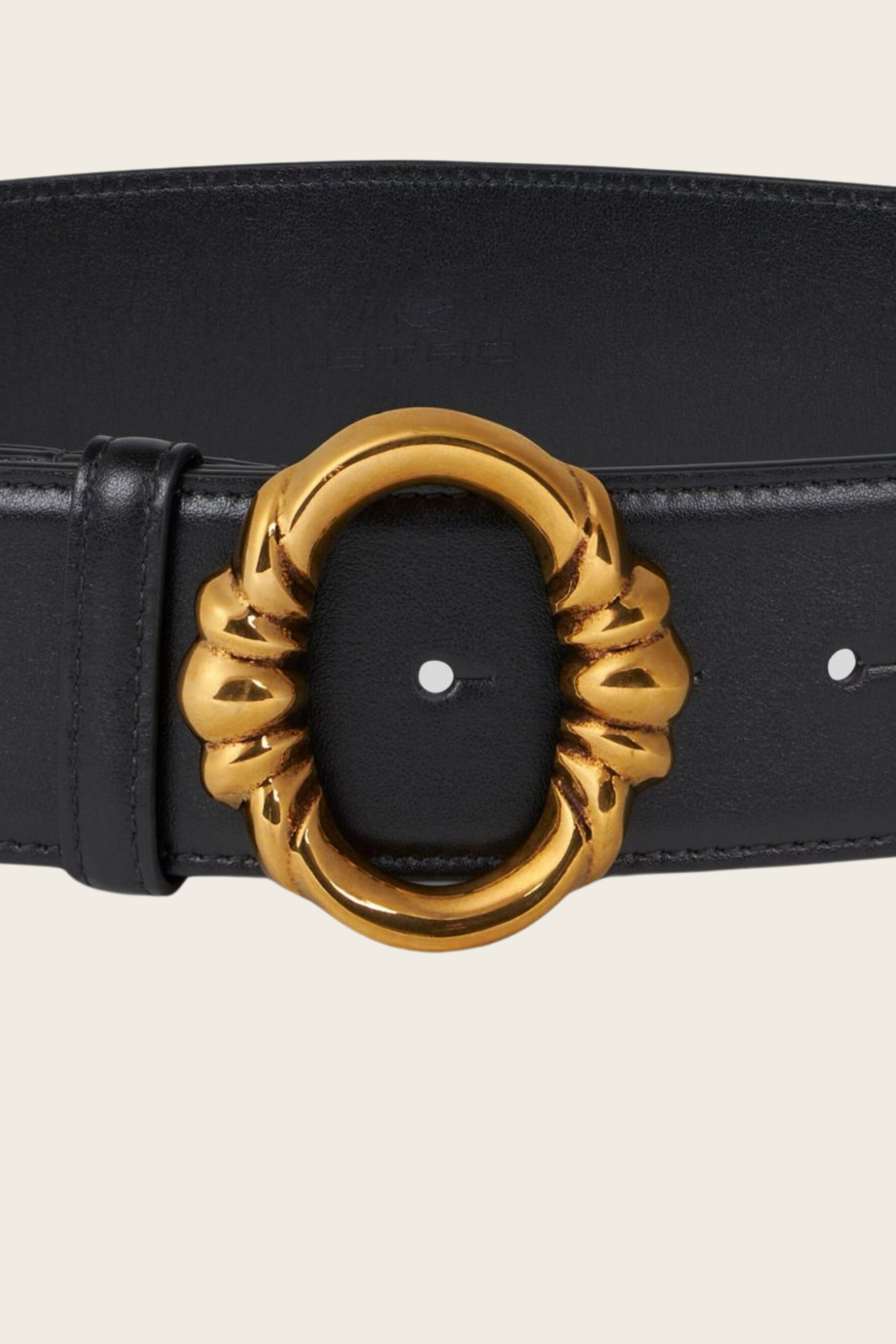 Leather Belt, Composition: 100% leather, Colour: Black, Front buckle fastening, New Arrivals, SS25, Espace Cannelle