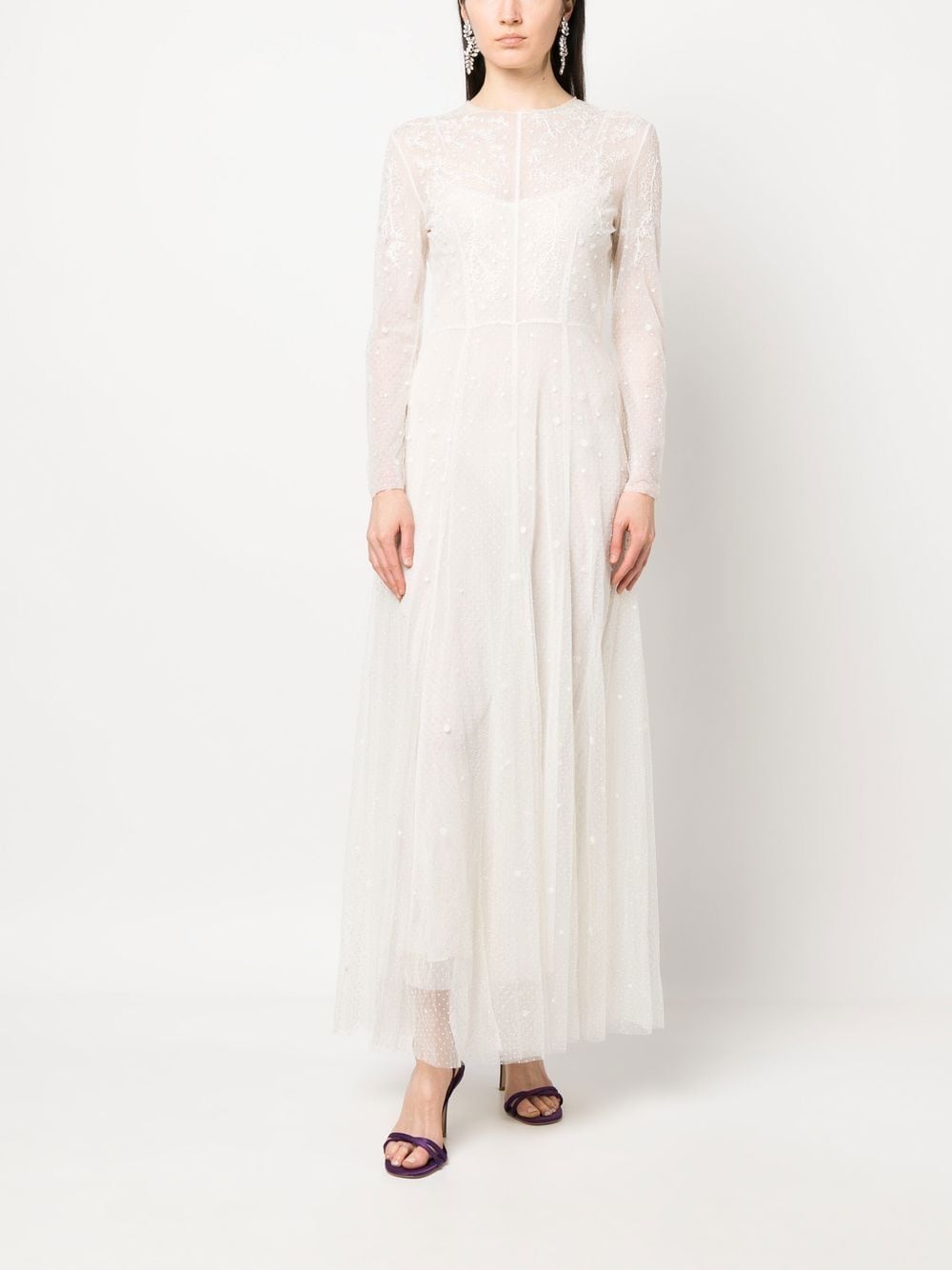 Long Tulle Lace Dress - Philosophy Di Lorenzo Serafini