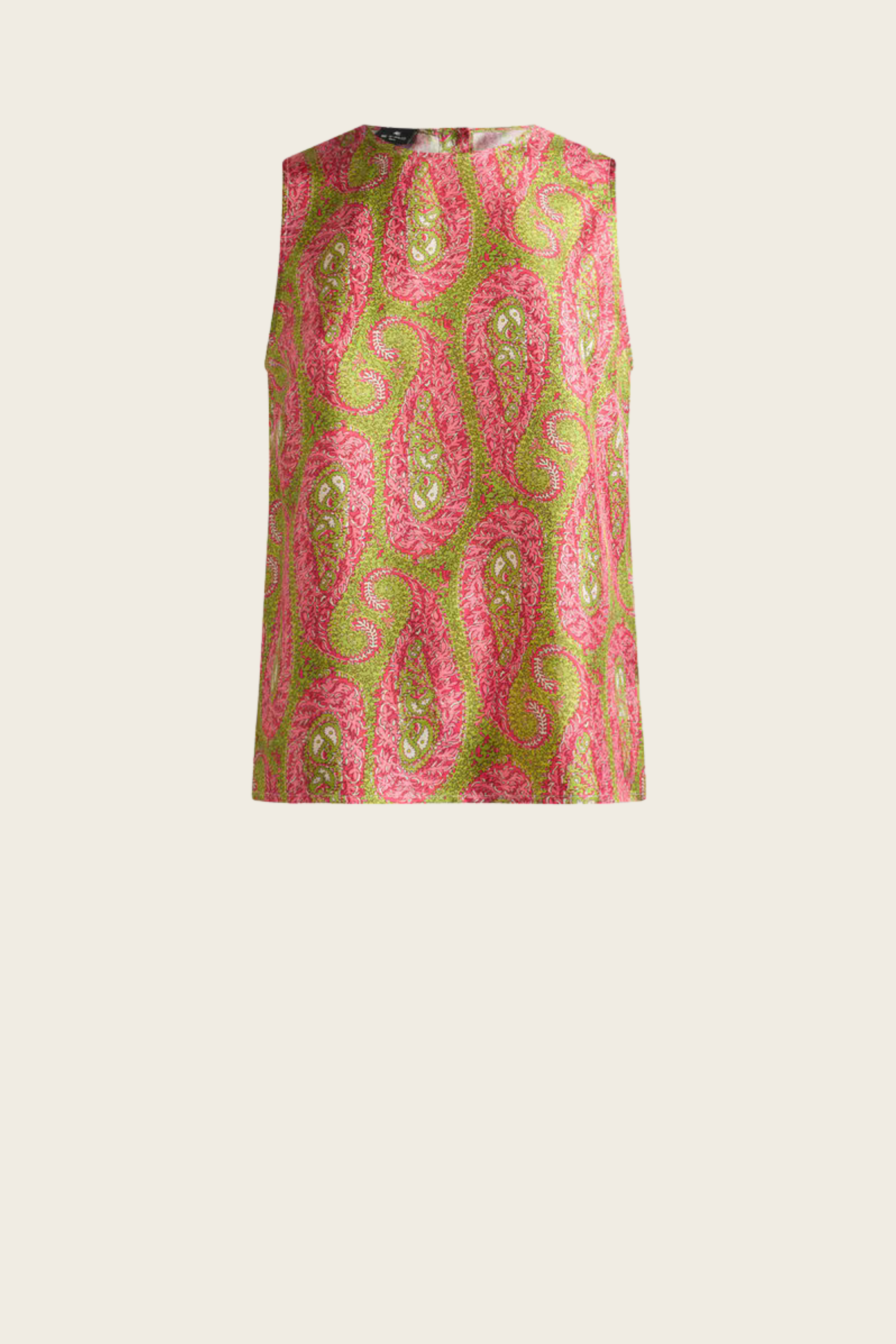 Top em Twill com Motivo Paisley de Folhagem - Etro