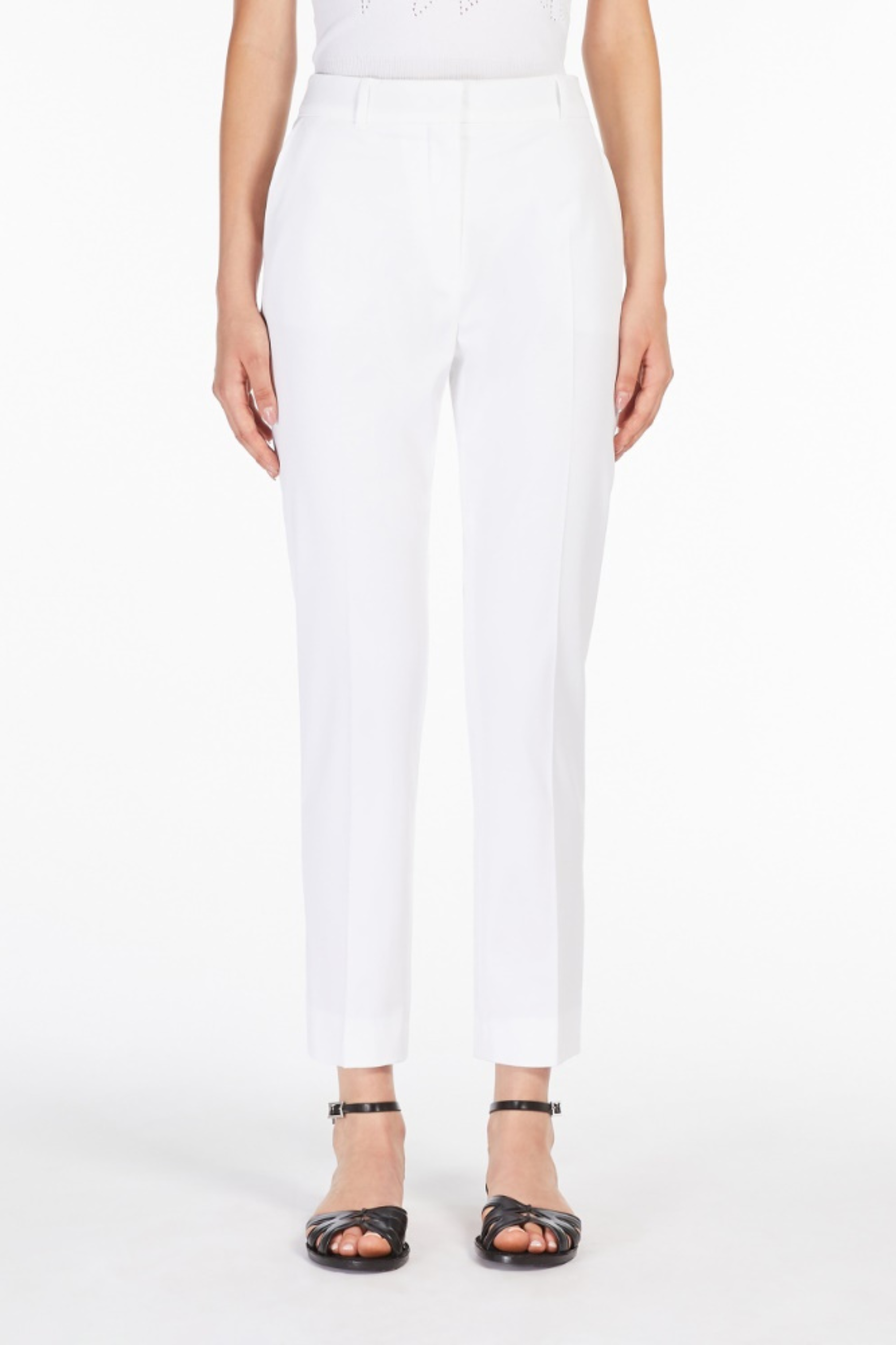 Gabardine Cigarette Trousers - Max Mara