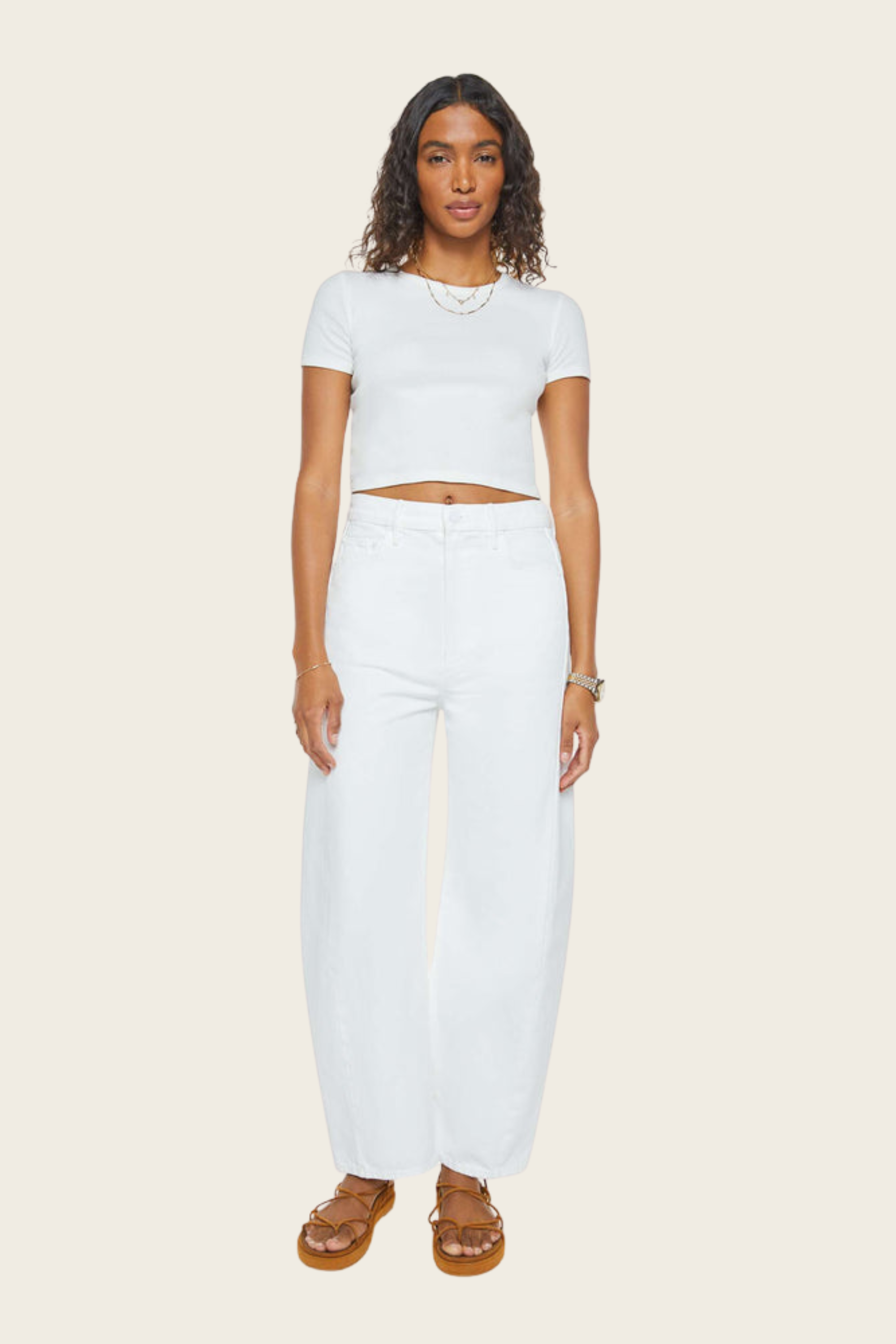 Picket Fence / The Full-Pipe Ankle, Composition: 100% cotton, Wash: Picket Fence (bright white with tonal hardware), New Arrivals, Espace Cannelle, FW25