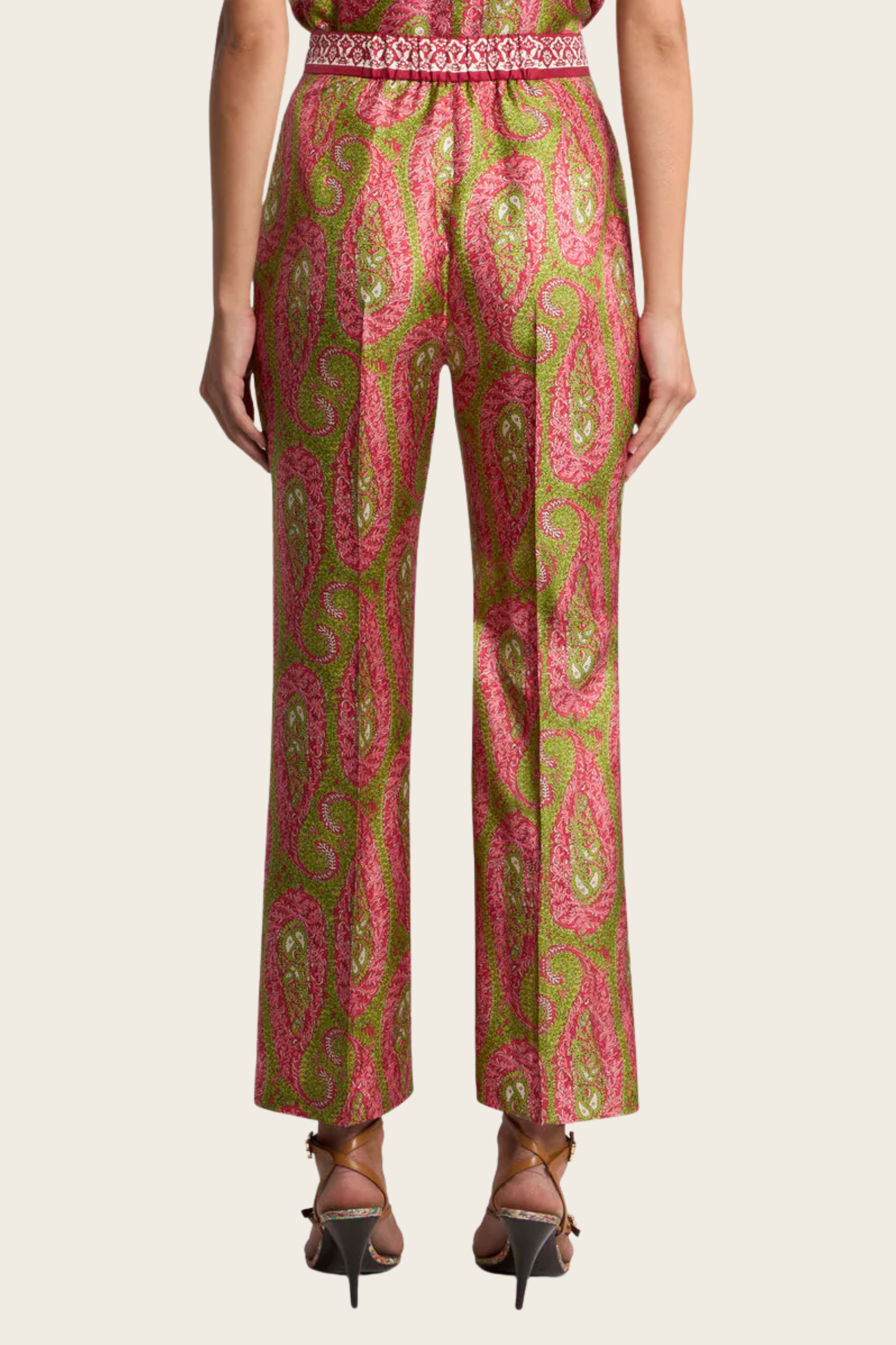 Calças Bootcut com Estampa Paisley - Etro