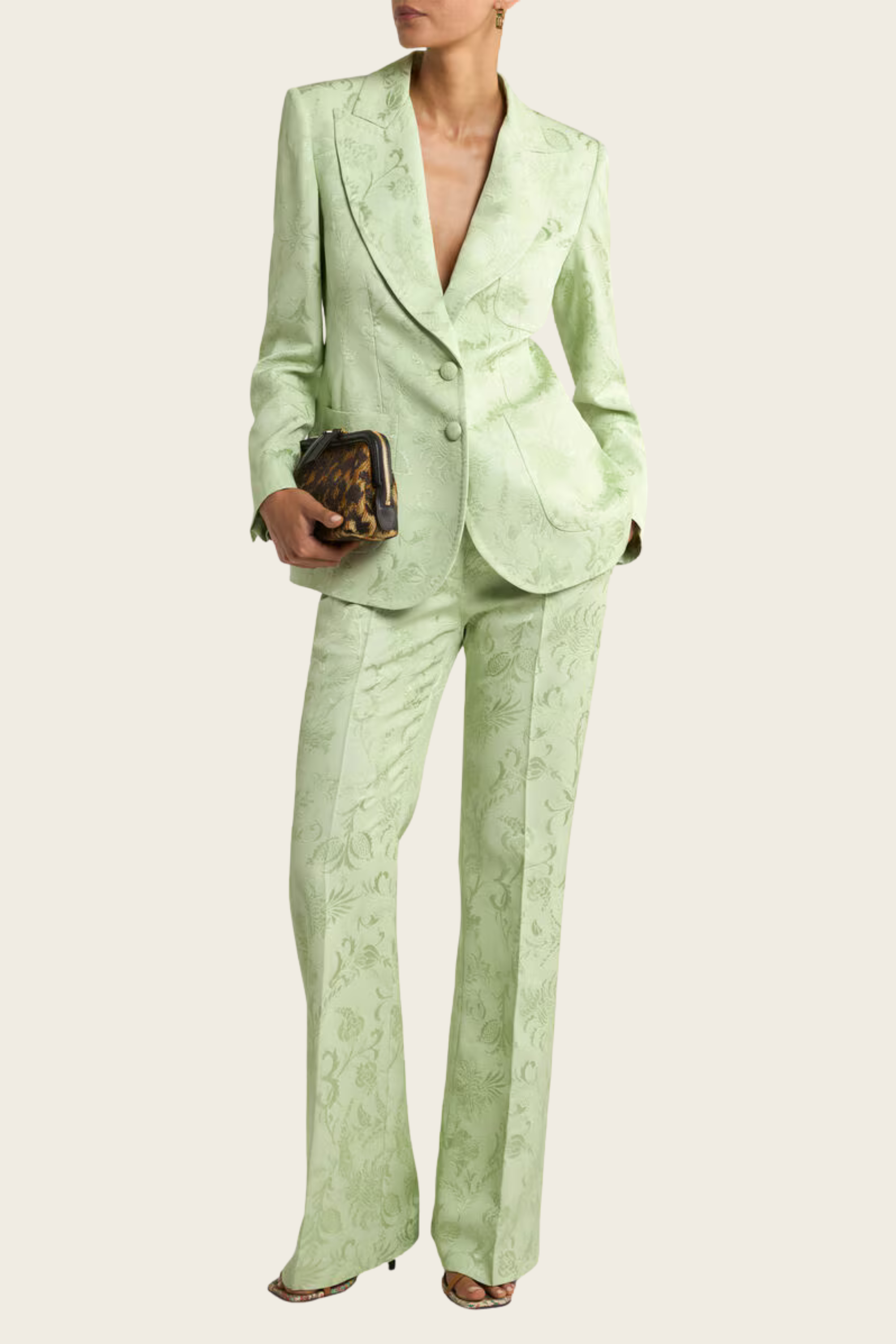 Casaco Jacquard com Motivo Floral e Fecho Simples - Etro