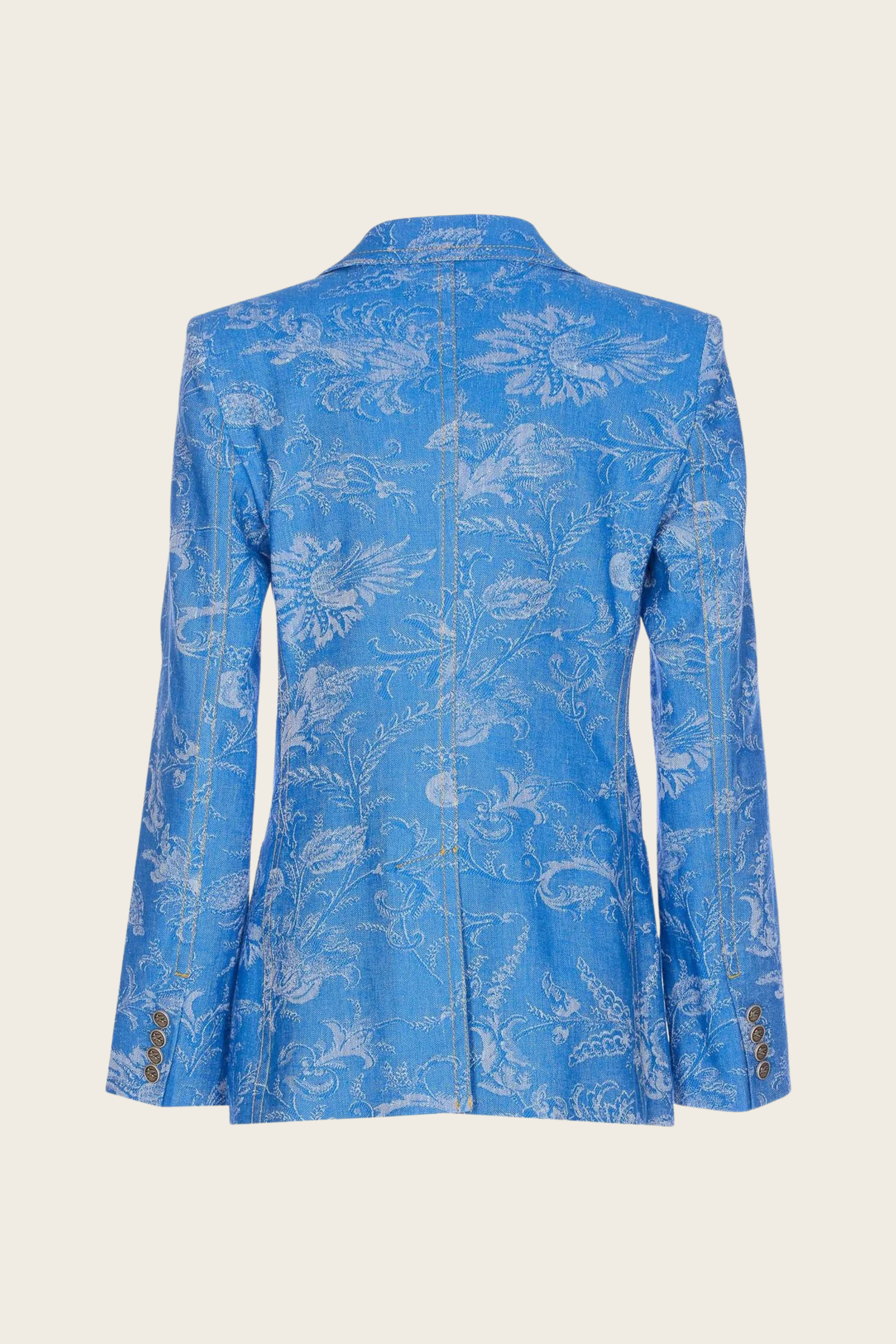 Cropped jacquard denim jacket with floral motif - Etro