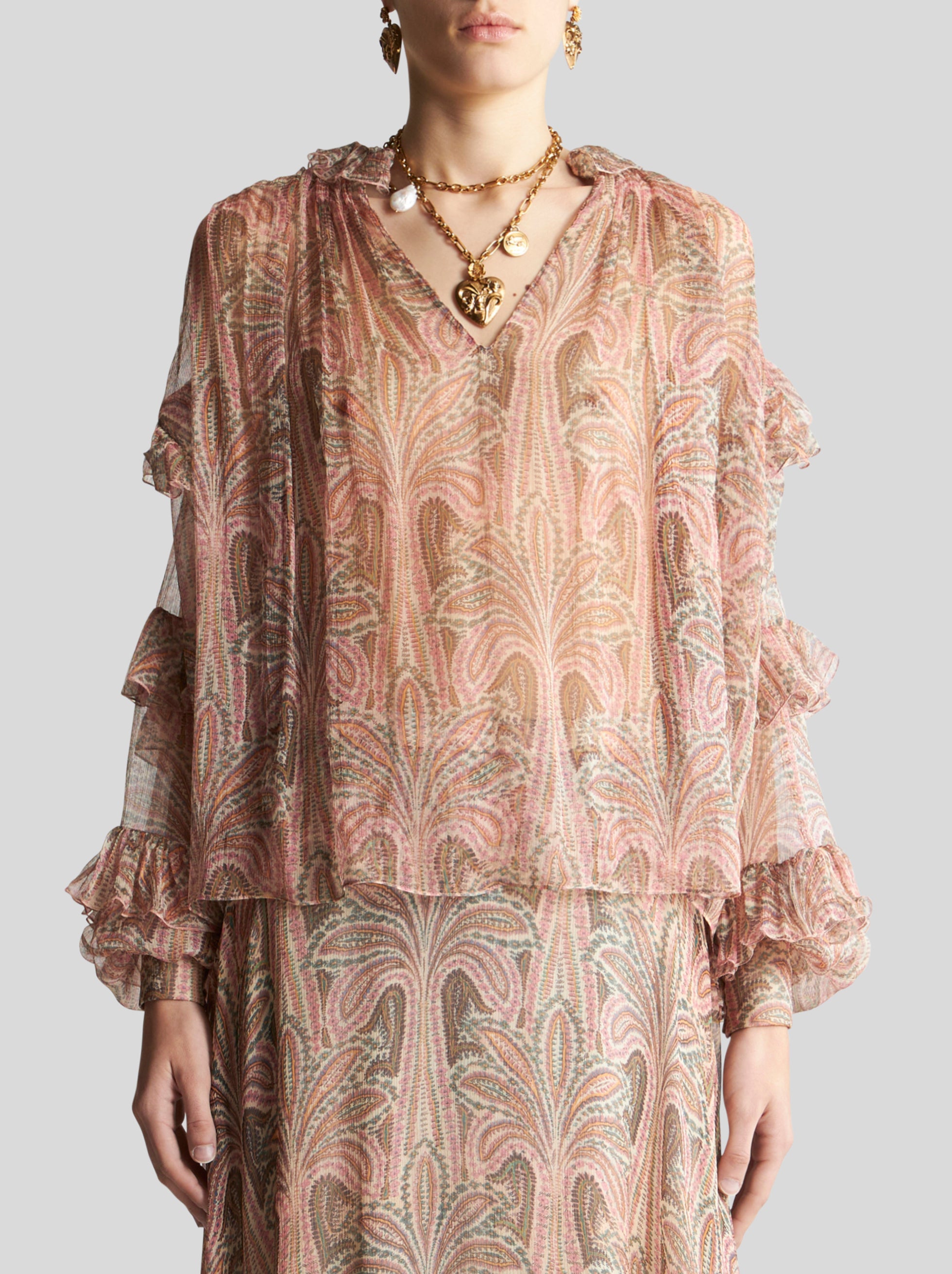 Silk Top With Ruches - Etro