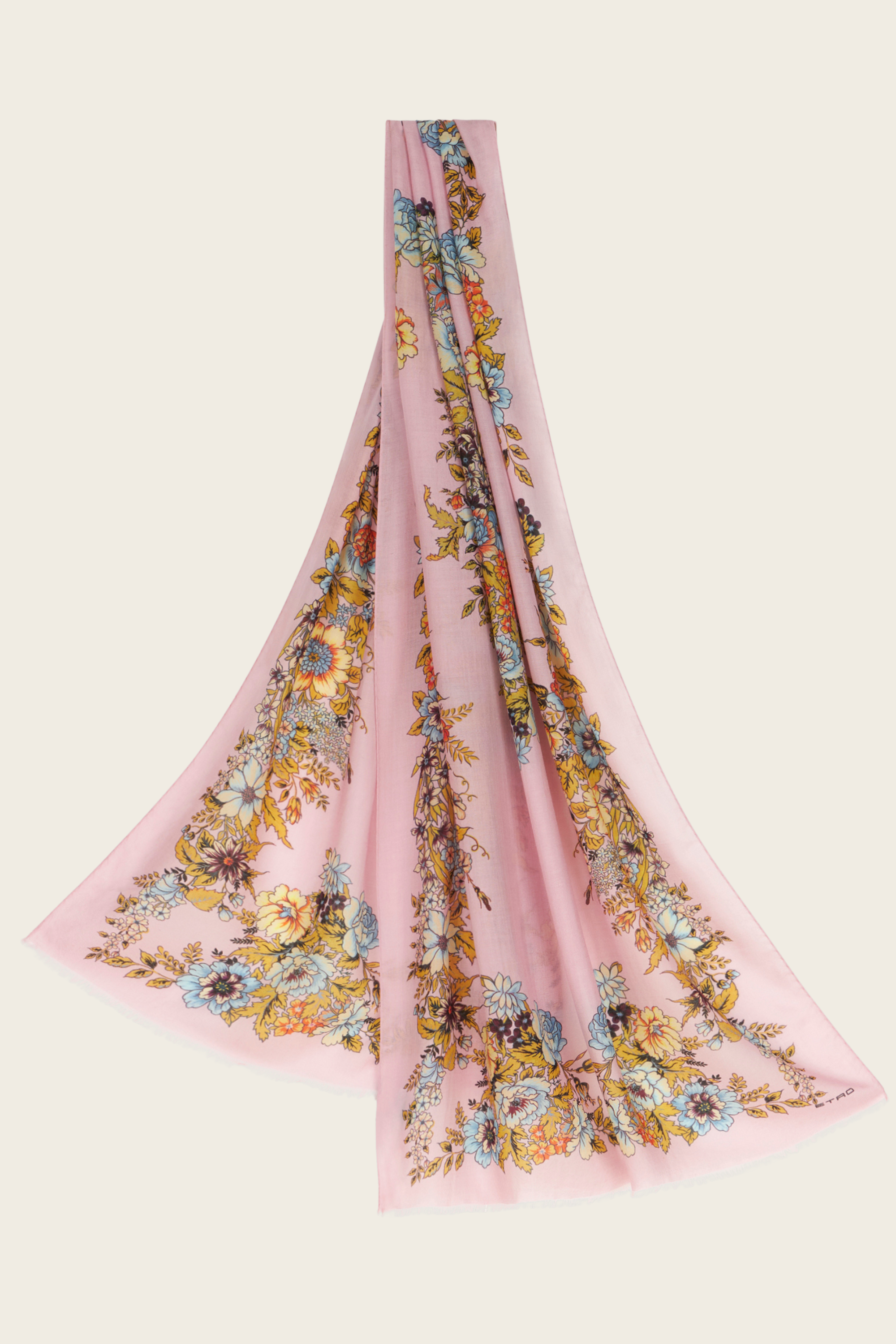 Écharpe de seda estampado bouquet - Etro