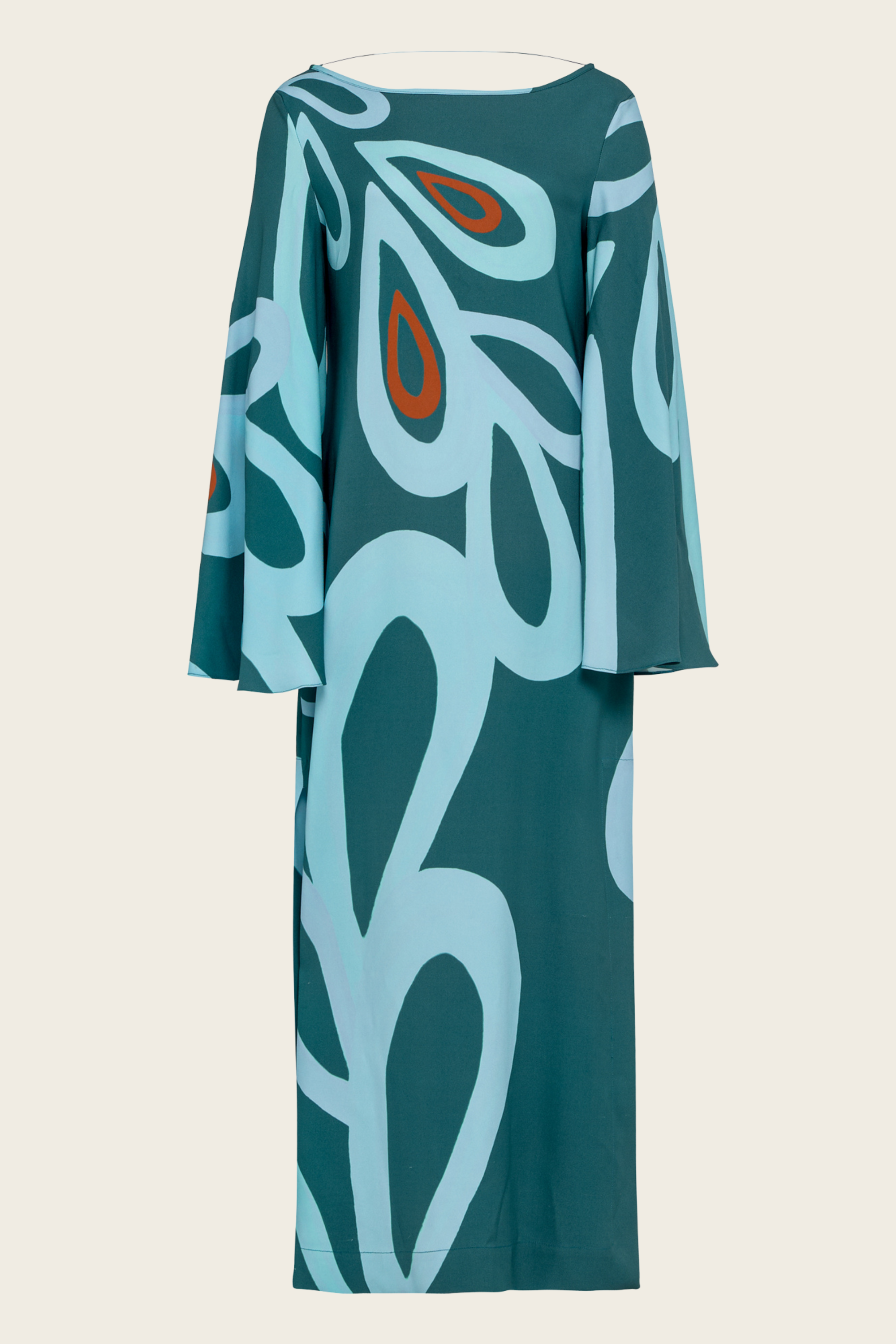 Printed Boat Neck Maxi Dress - Themisz - ESPACE CANNELLE - SS26 - New Arrivals