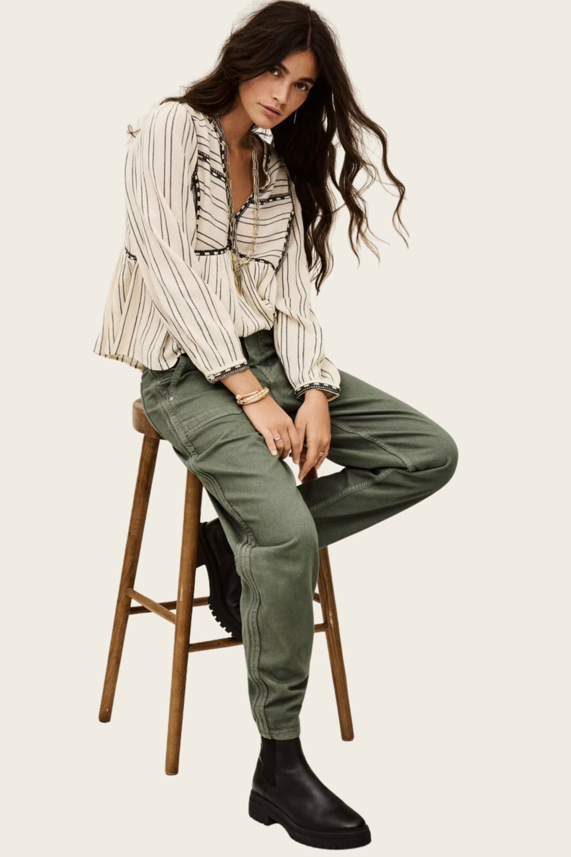Khaki Cali jogging-style trousers - Ba&Sh