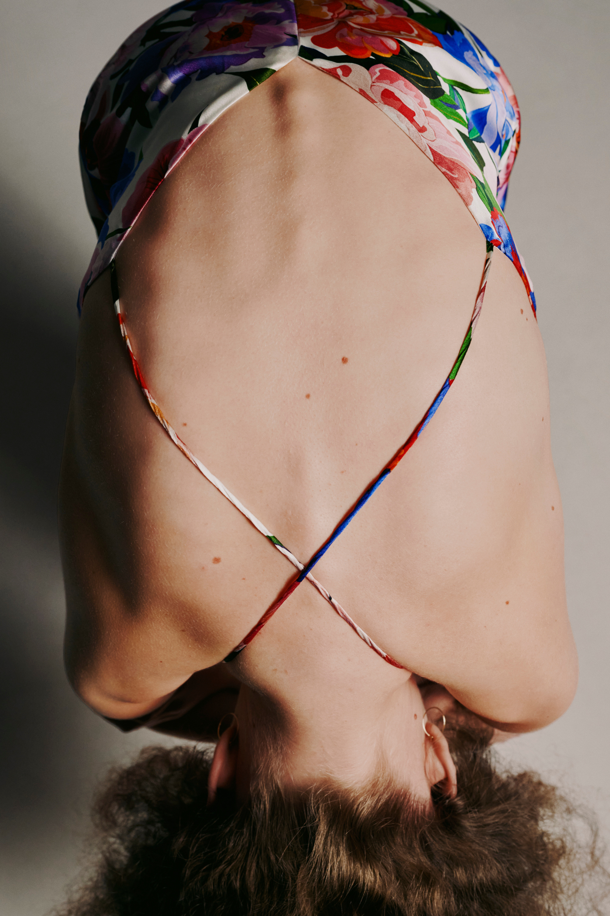 Floral Satin Slip Maxi Dress - Borgo de Nor