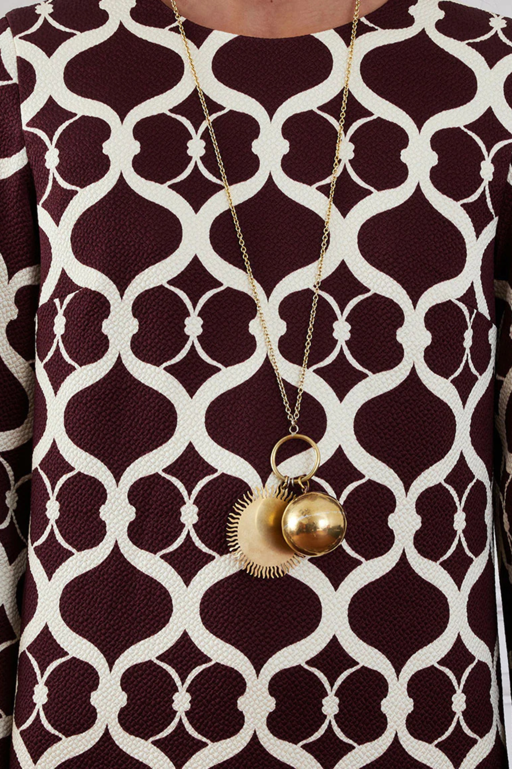 Loop Brown Brunetta Jacquard Maxi Dress - Borgo de Nor