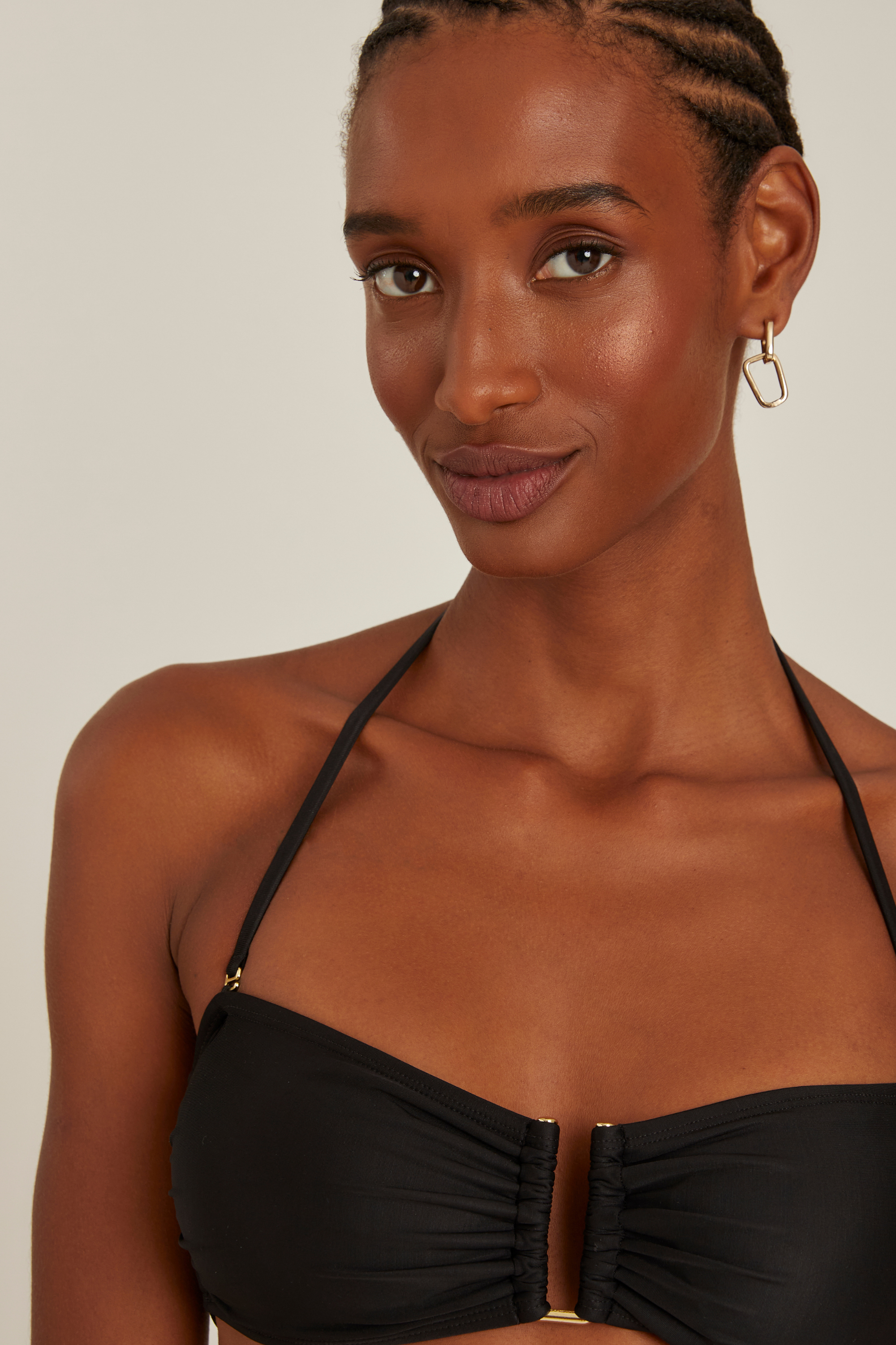 Drop Bandeau Top & Ruched High-Waist LC Bottom Bikini - Lenny Niemeyer