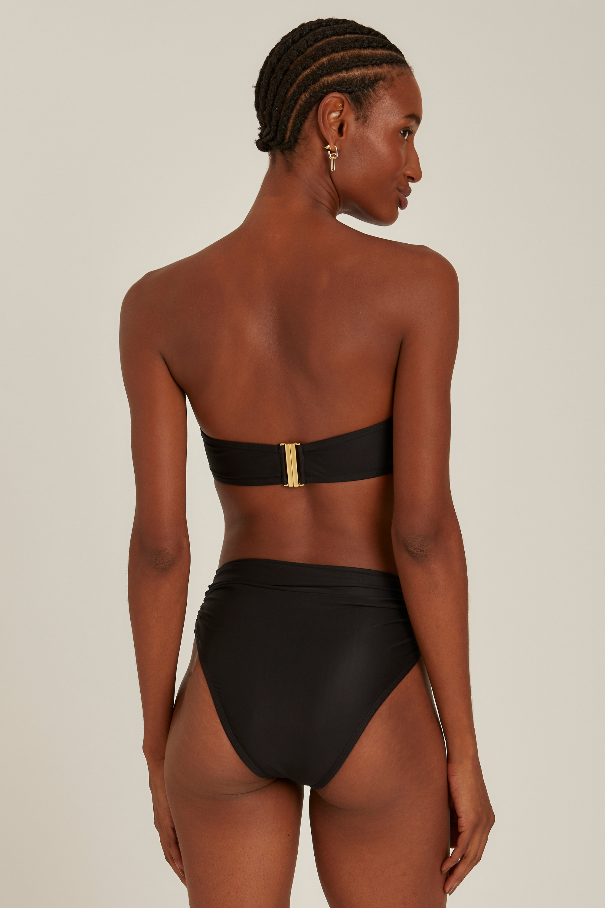 Drop Bandeau Top & Ruched High-Waist LC Bottom Bikini - Lenny Niemeyer