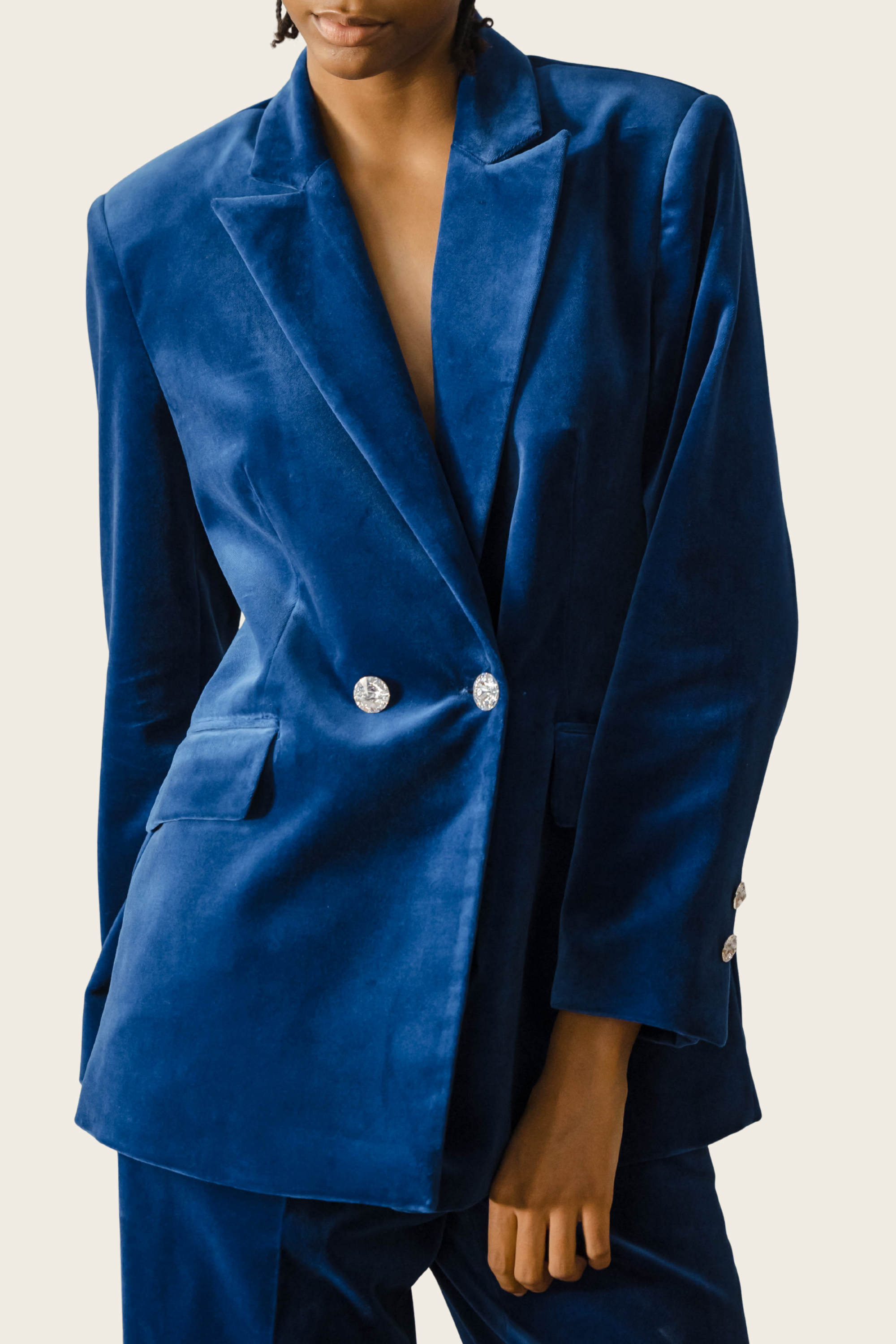 Blue Velvet Jacket - Roselyn Silva