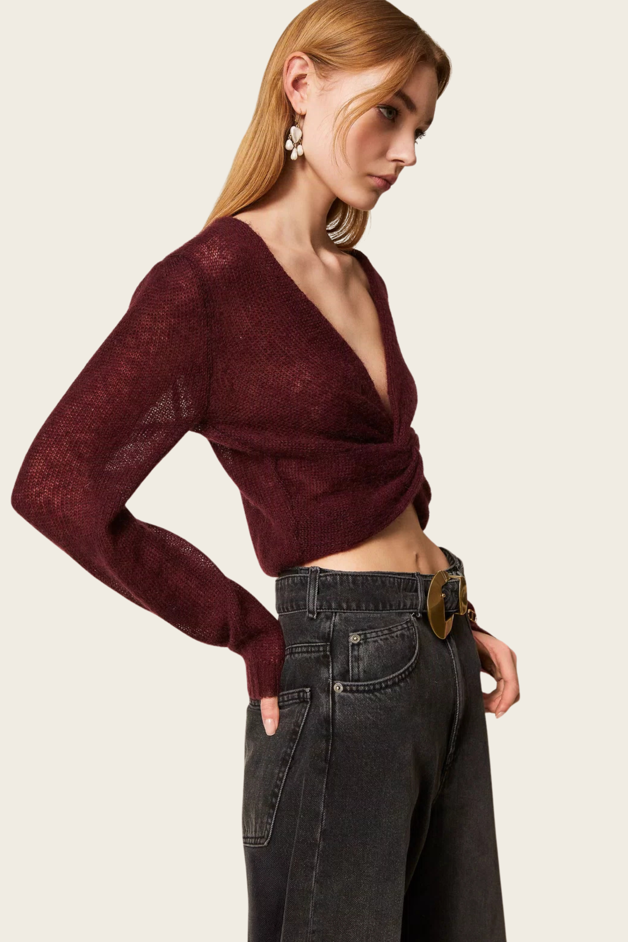 Mohair blend knit shrug - Twinset