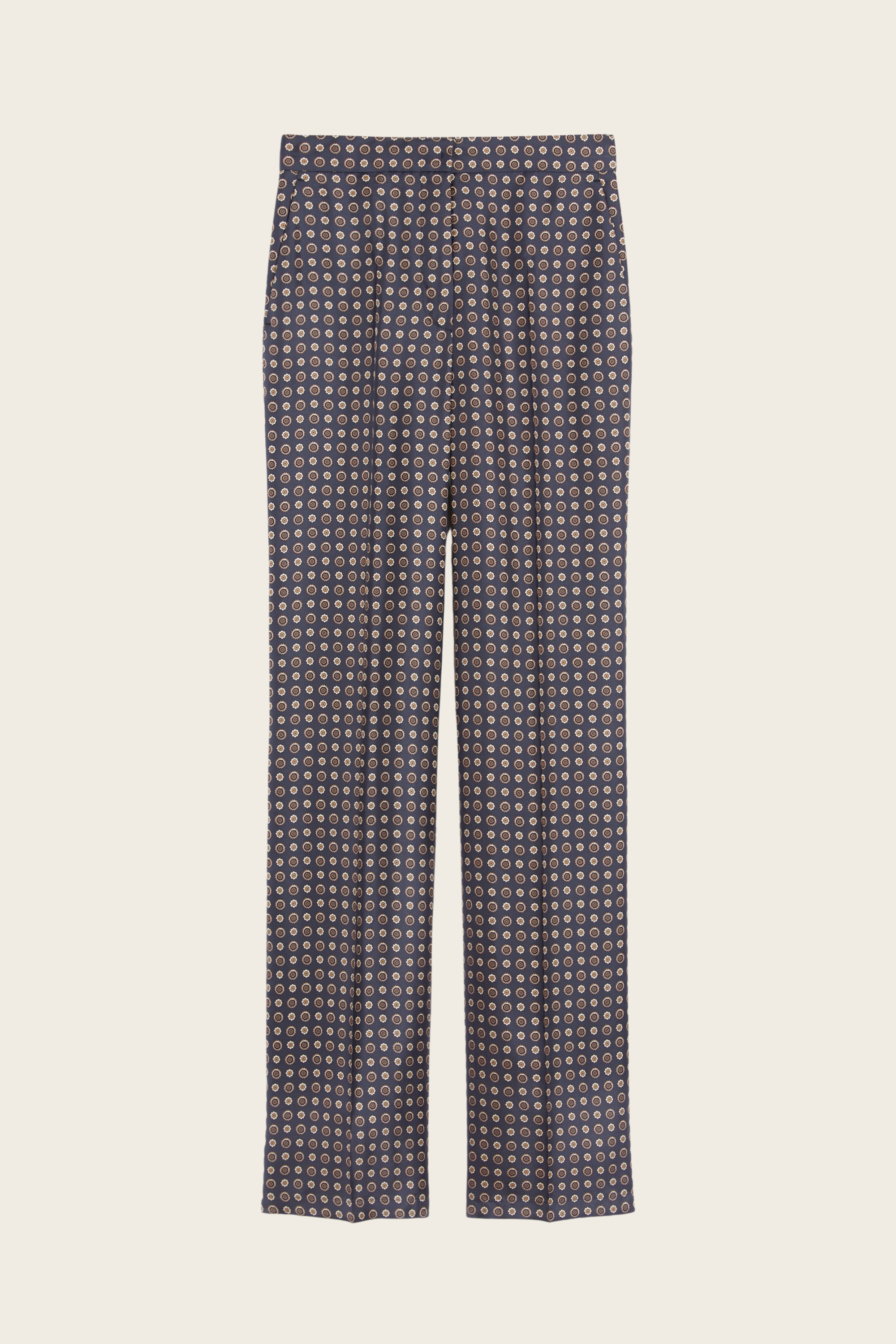 Straight-fit printed silk trousers - Max Mara