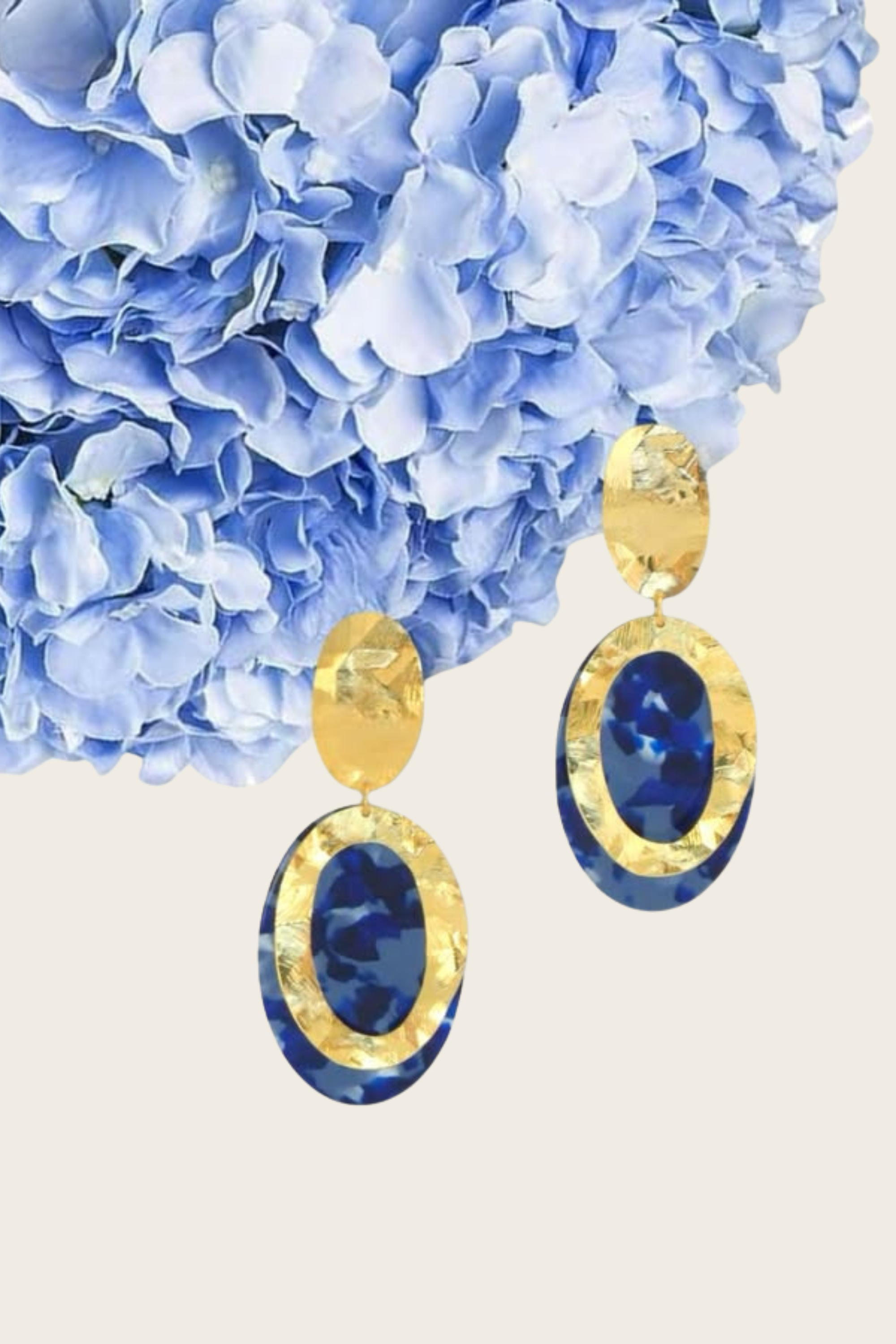 Cobalt Oval Drop Earrings - Melissa Kandiyoti - ESPACE CANNELLE - New Arrivals - SS26