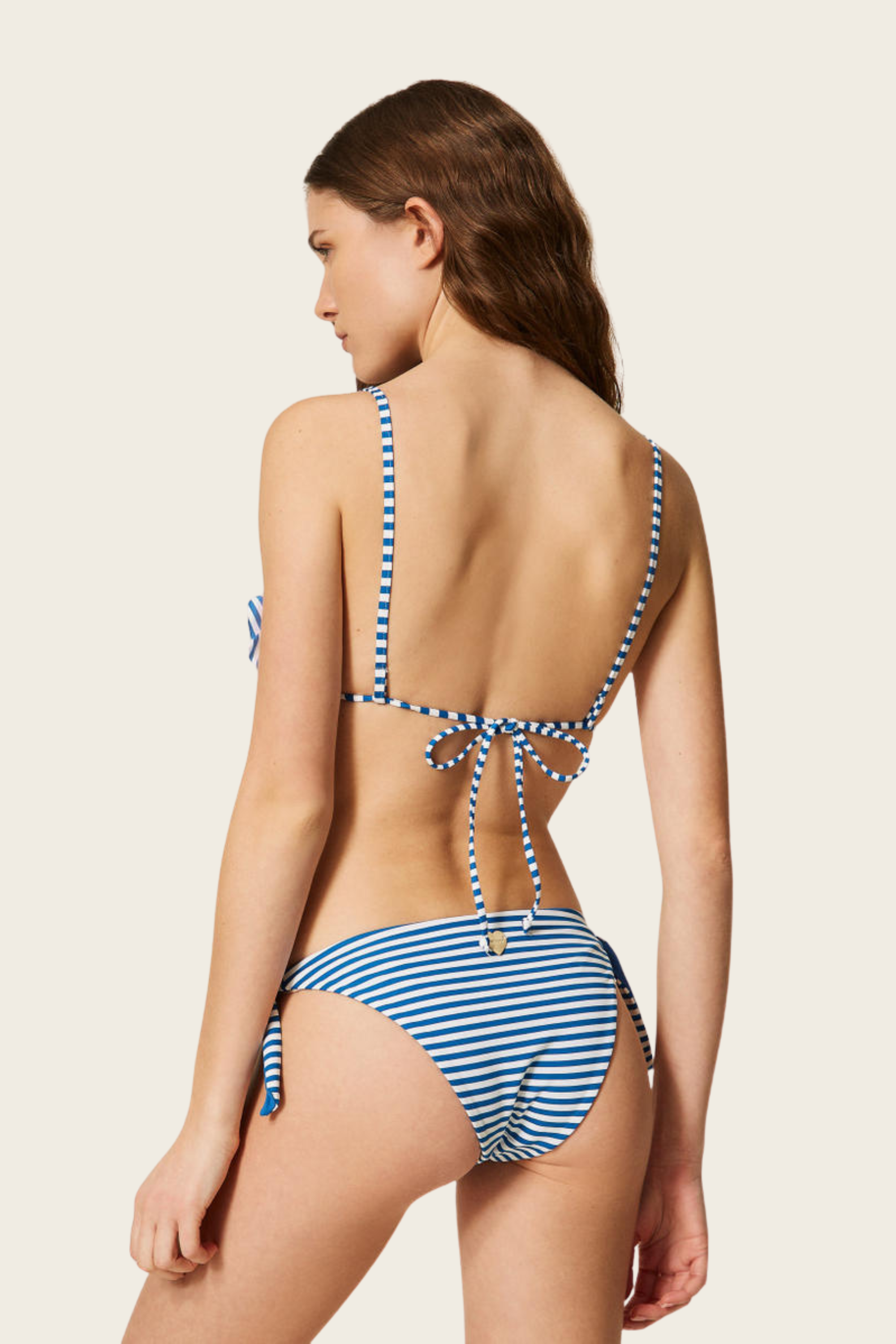 Striped Jacquard Triangle Bikini - Twinset