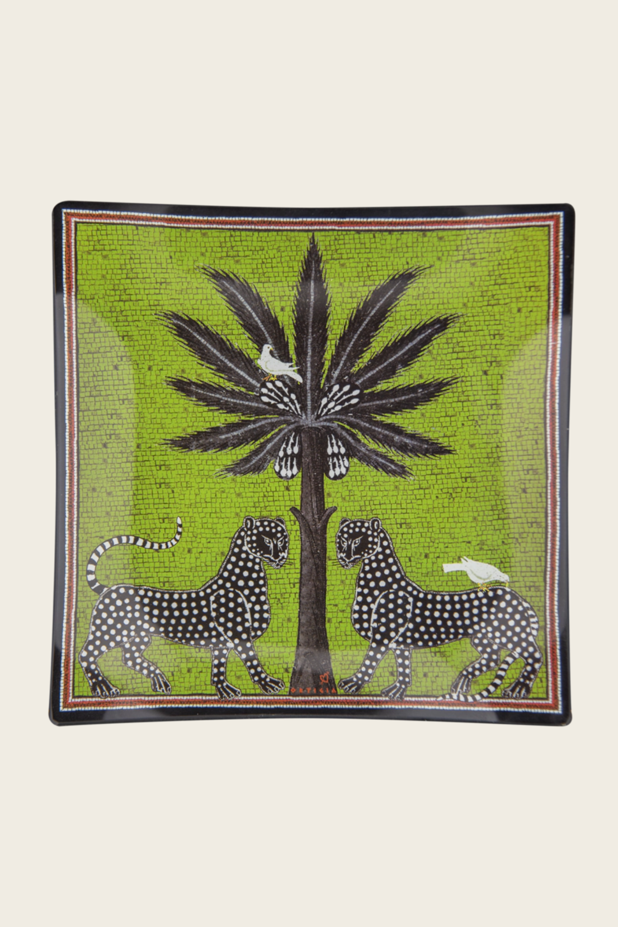 Prato de Vidro Mosaico 18 × 18 cm – Ortigia Sicilia