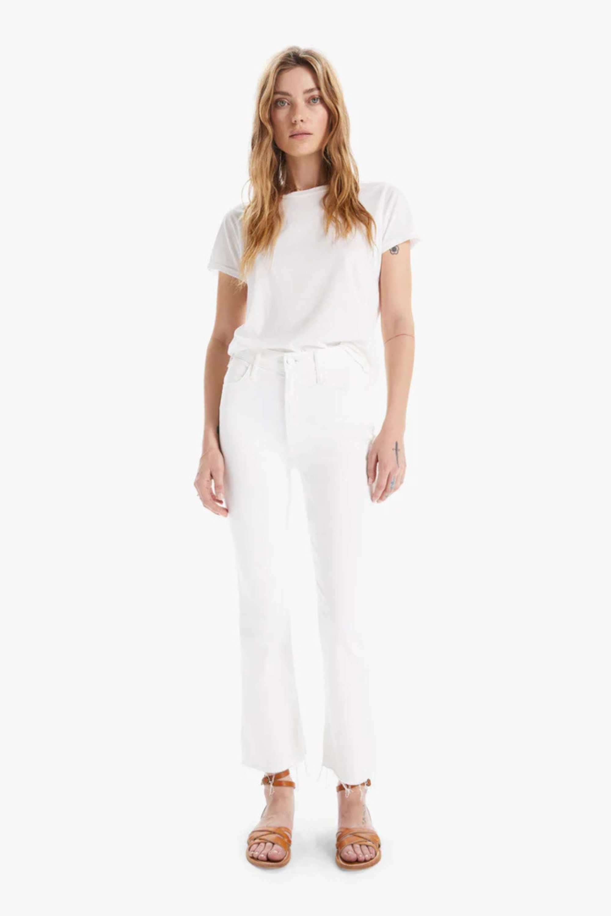 The Hustler Ankle Fray, Composition: 94% Cotton, 4% T400, 2% Lycra, White wash - Fairest of Them All, Zip fly, New Arrivals, FW25, Espace Cannelle