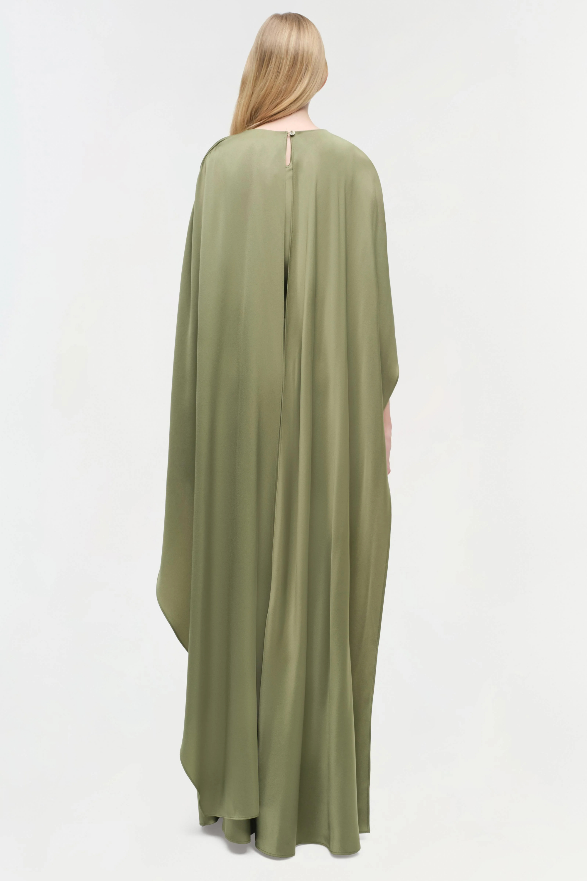 Izel Satin Cape Gown - Simkhai