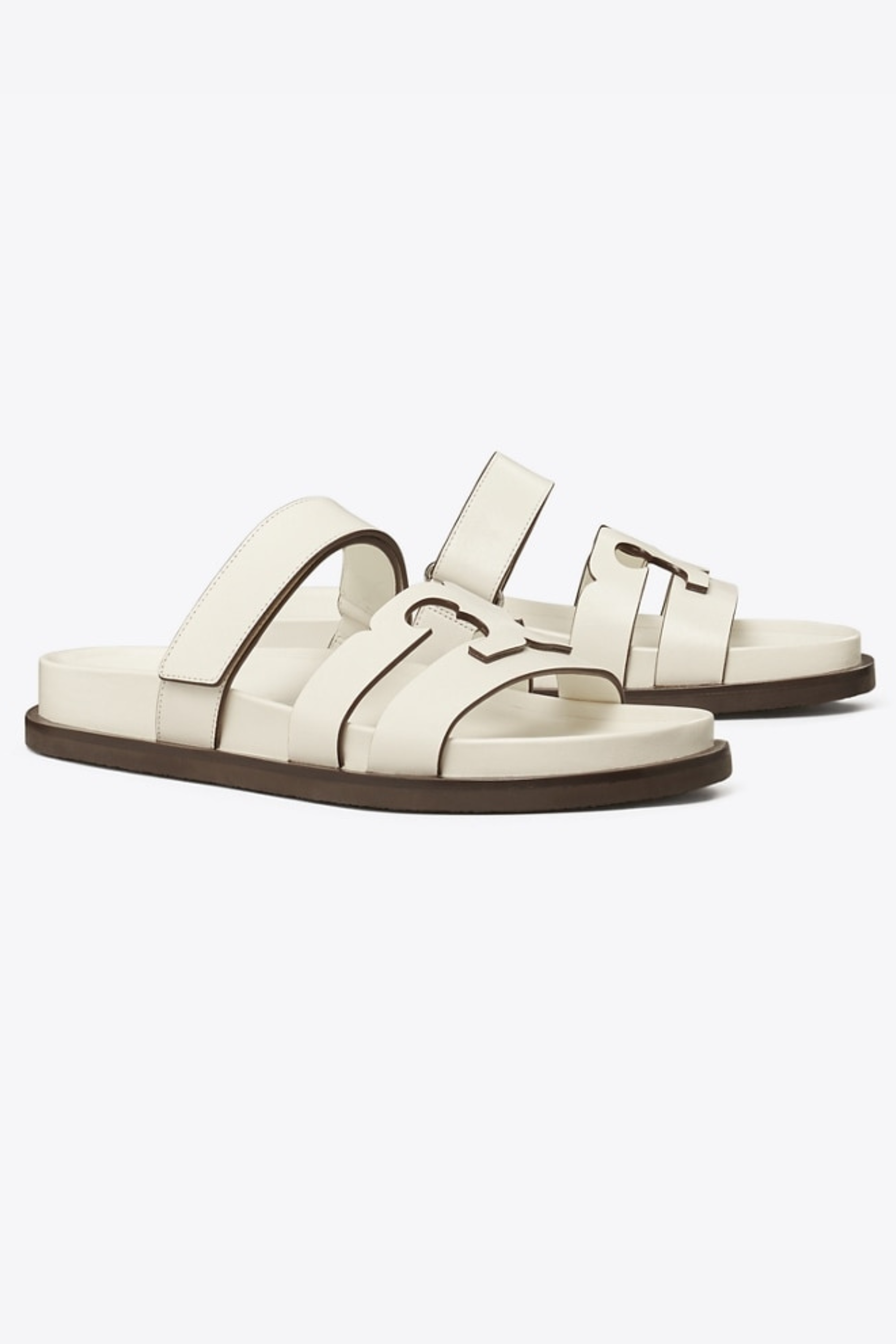 Ines Sport Slide, Colour New Ivory, Leather, Rubber sole, New Arrivals, SS25, Espace Cannelle