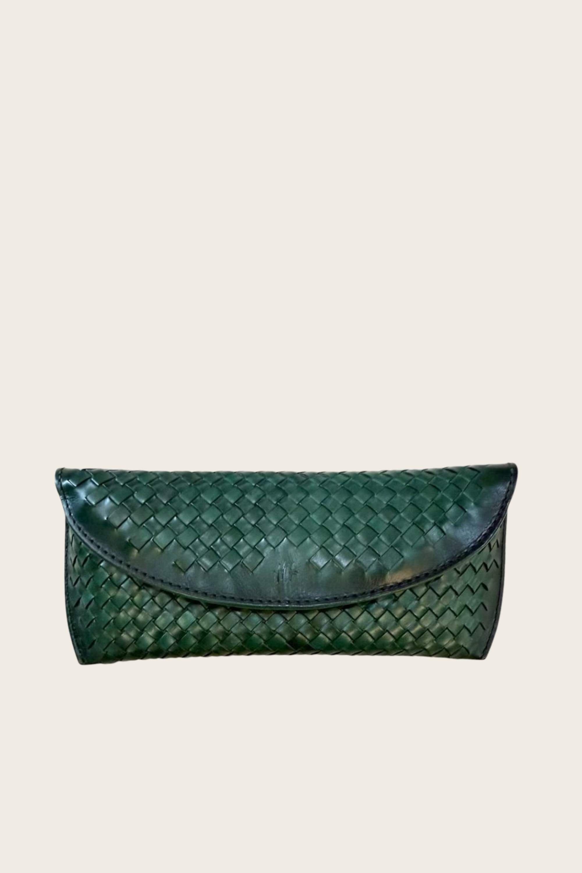 Green Leather Eyeglass Case - Dragon Diffusion