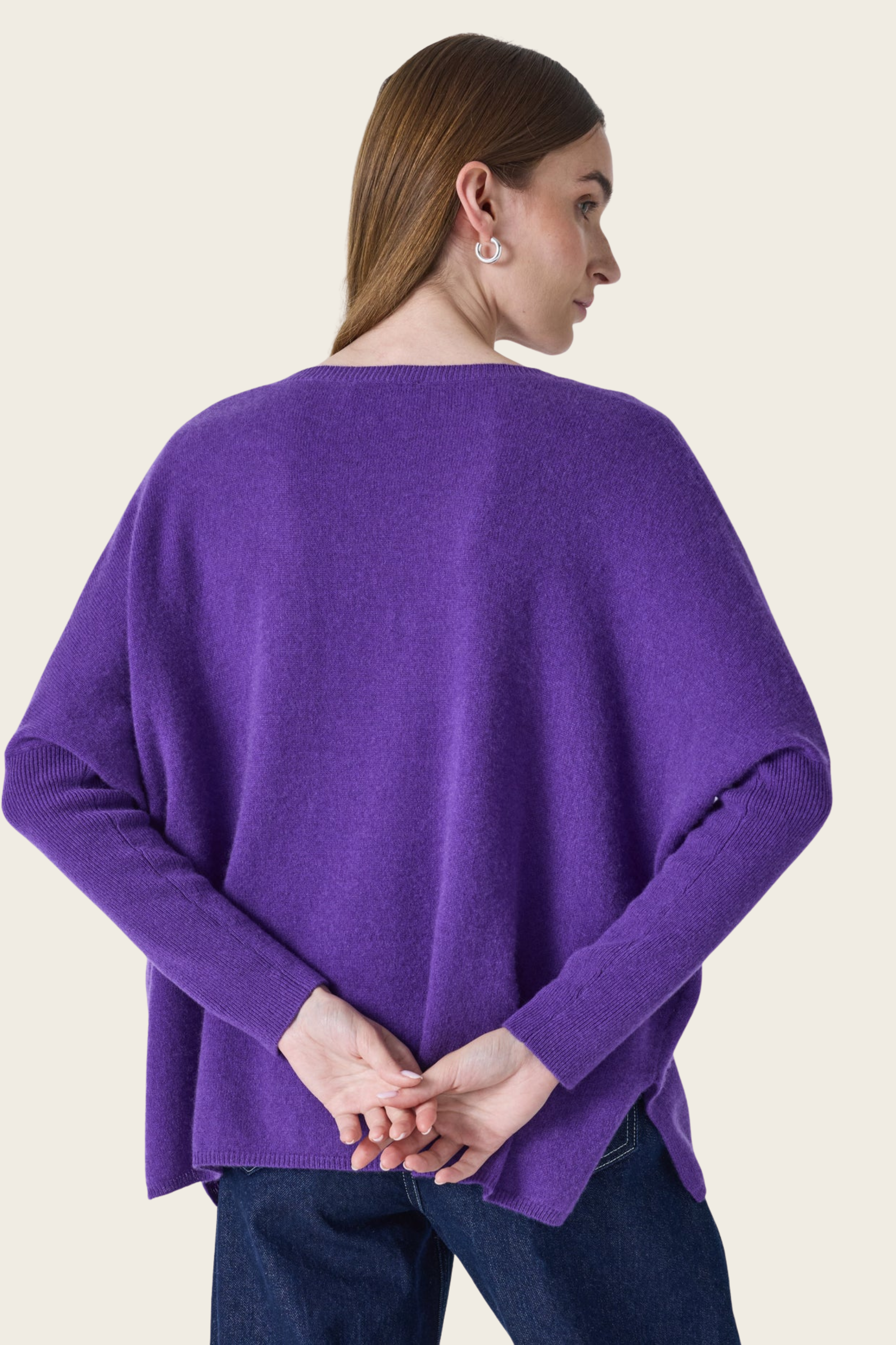 Camille cashmere v-neck poncho jumper - Absolut Cashmere