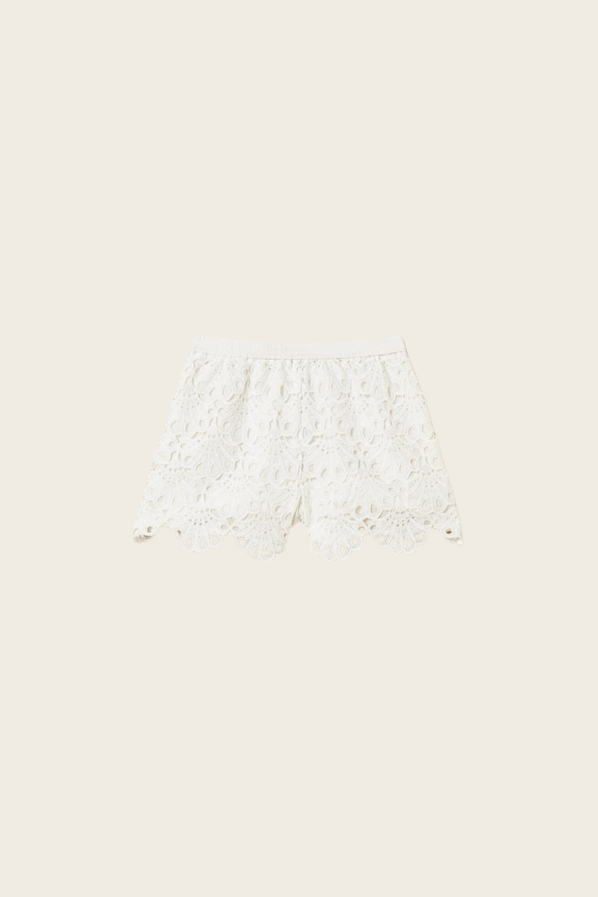 Scalloped Macramé Shorts - Twinset - ESPACE CANNELLE - New Arrivals - SS26
