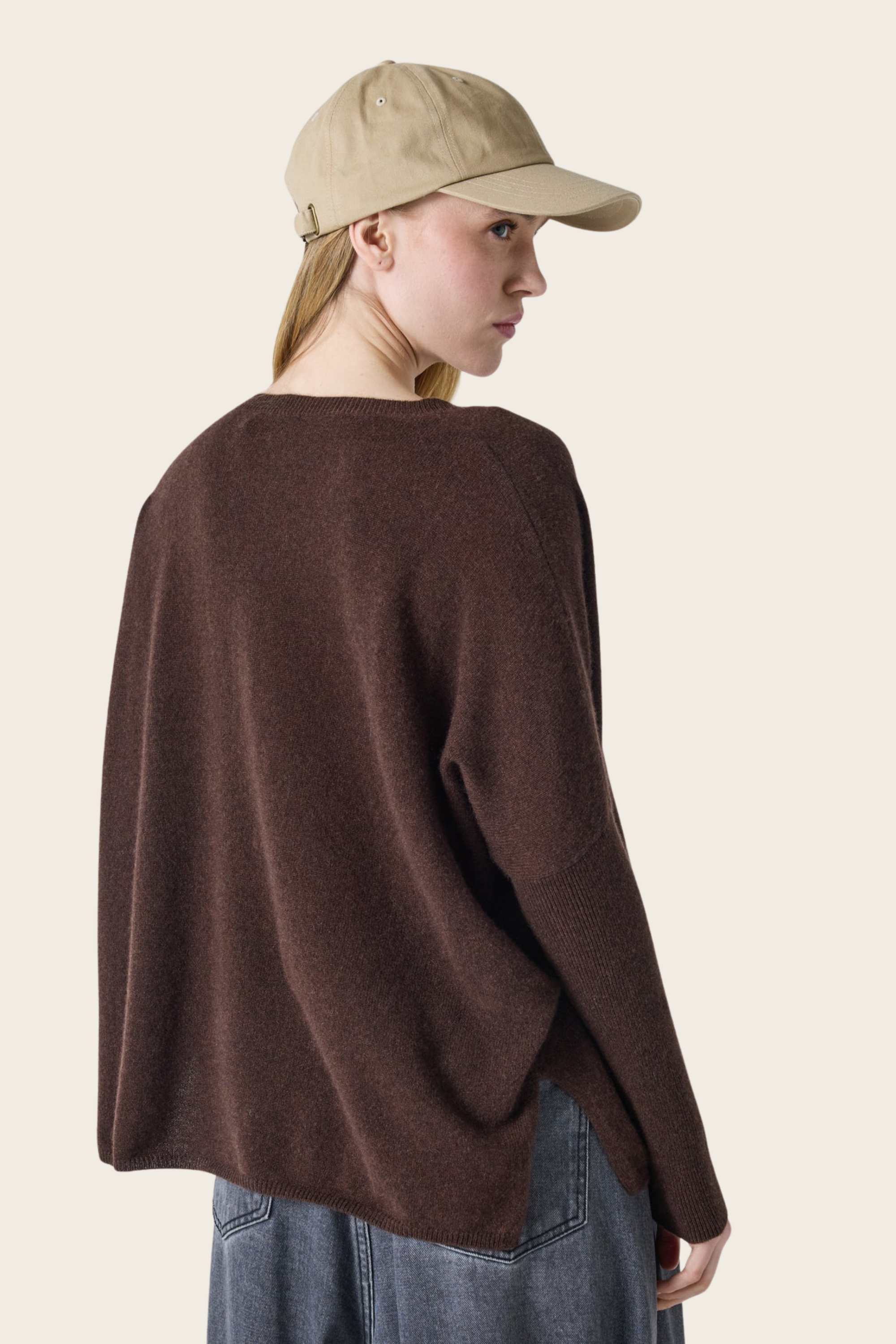 Camille cashmere v-neck poncho jumper - Absolut Cashmere