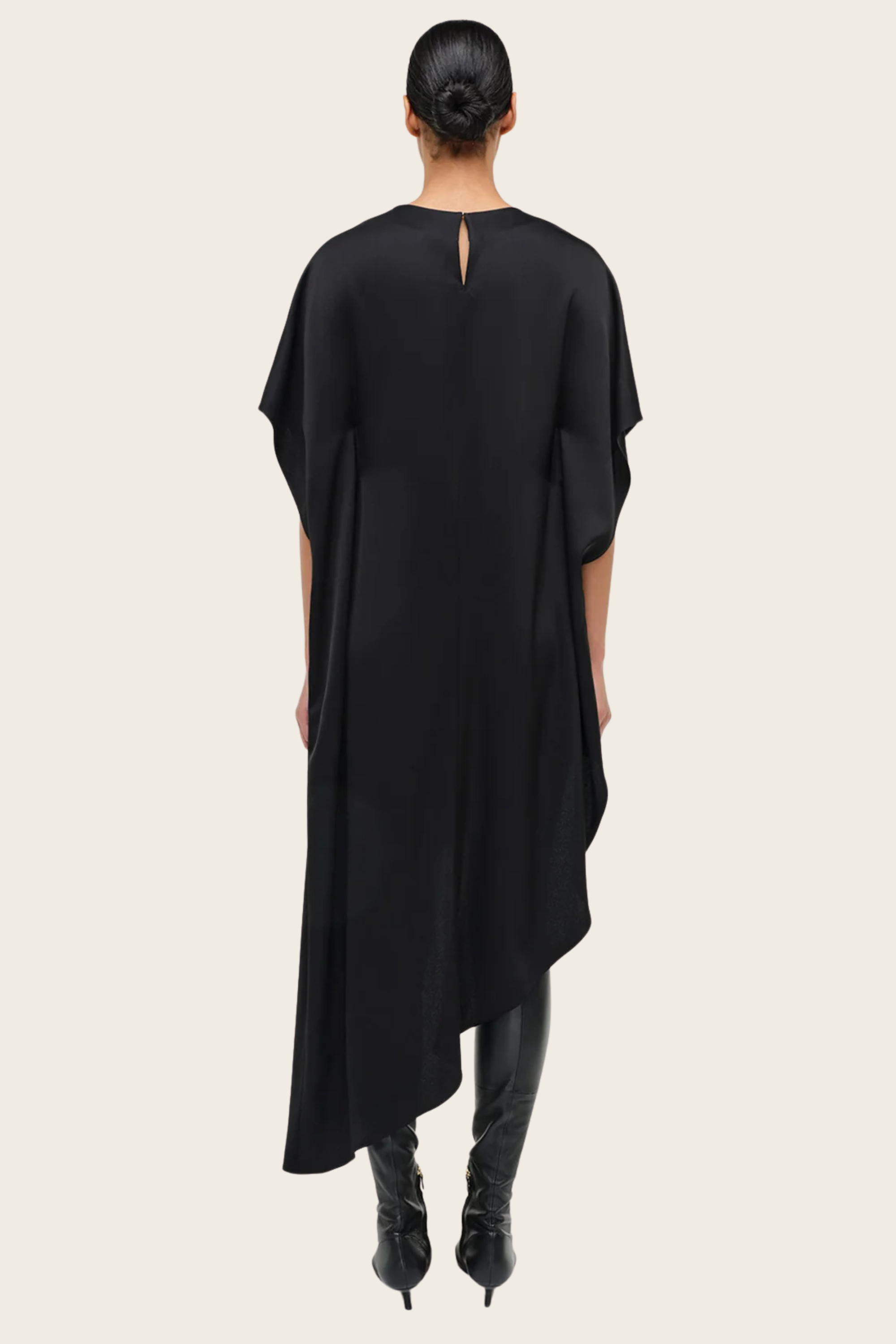 Sadia Satin Mini Cape Dress - Simkhai