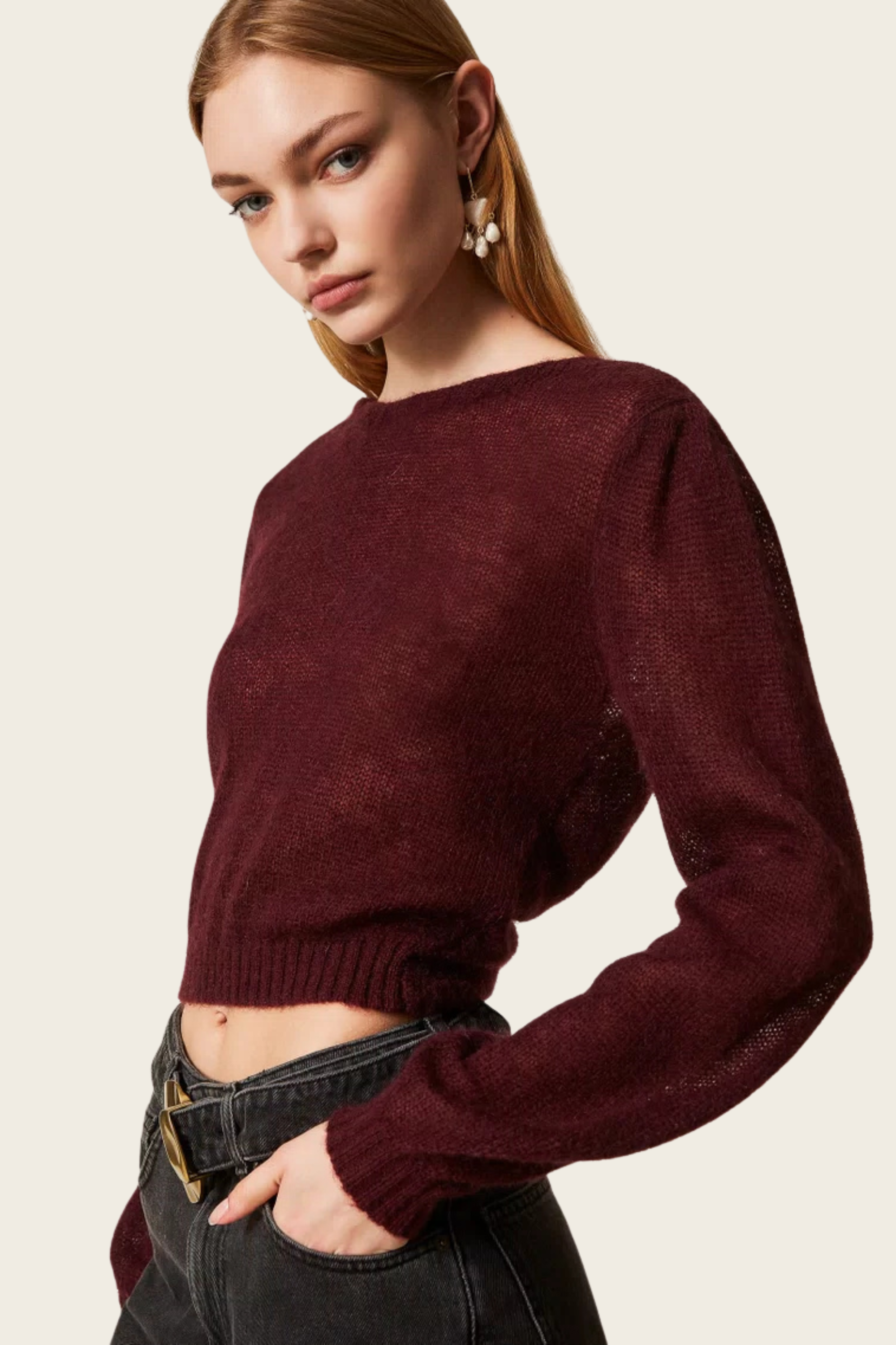 Mohair blend knit shrug - Twinset