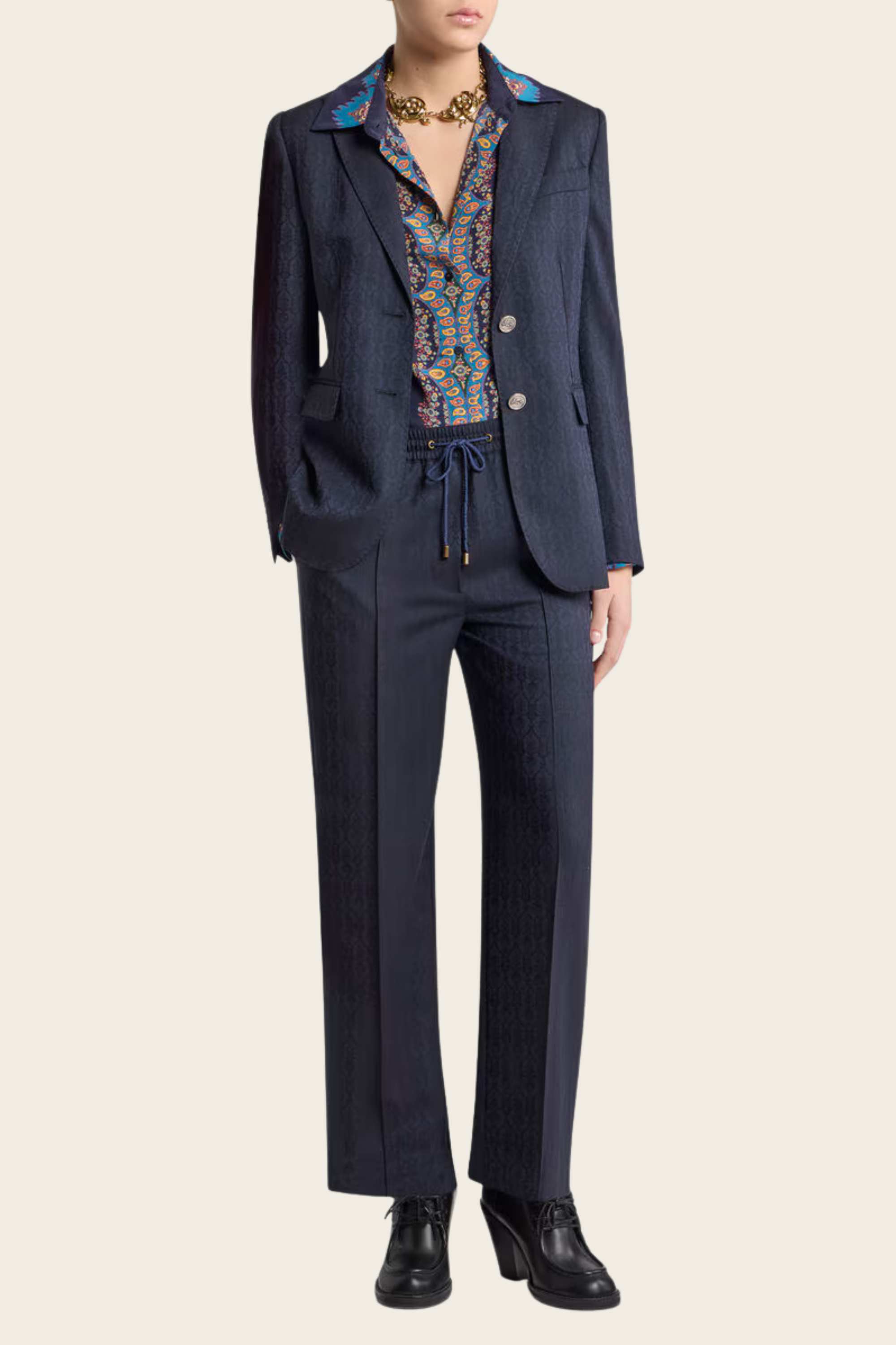 Wool Jacquard Jogging Trousers - Etro